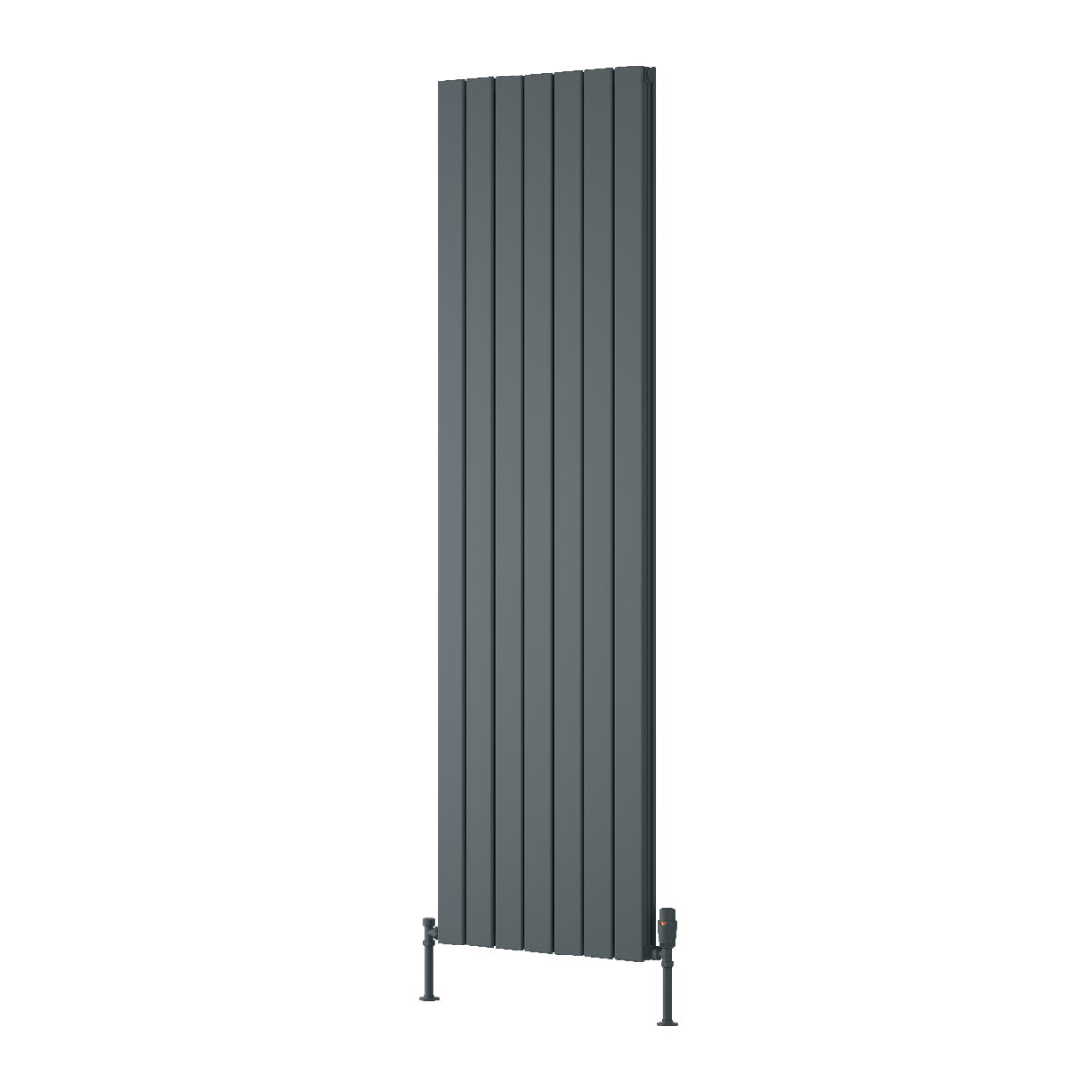 Reina Piatto Vertical Double Aluminium Wall Mounted Heated Towel Rail Radiator Anthracite
