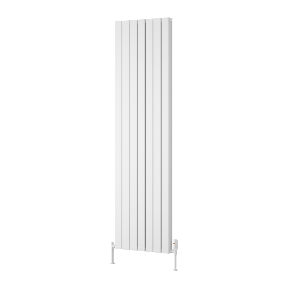 Reina Piatto Vertical Double Aluminium Wall Mounted Heated Towel Rail Radiator White