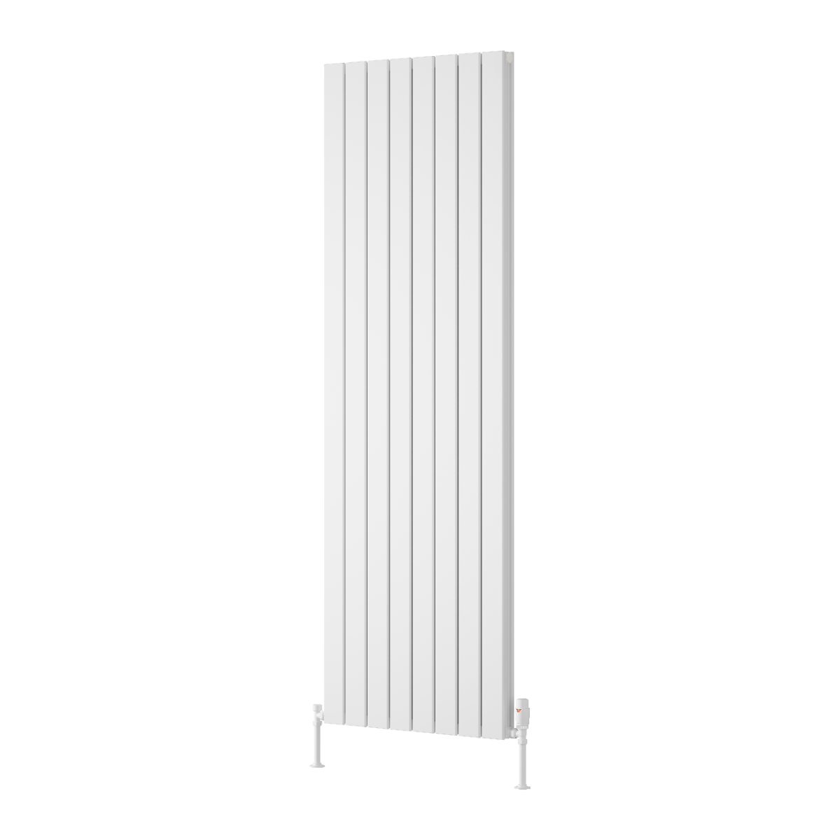 Reina Piatto Vertical Double Aluminium Wall Mounted Heated Towel Rail Radiator White