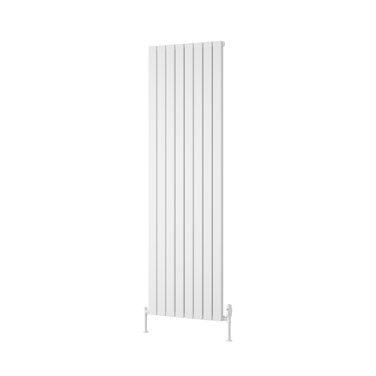 Reina Piatto Vertical Single Aluminium Wall Mounted Heated Towel Rail Radiator White