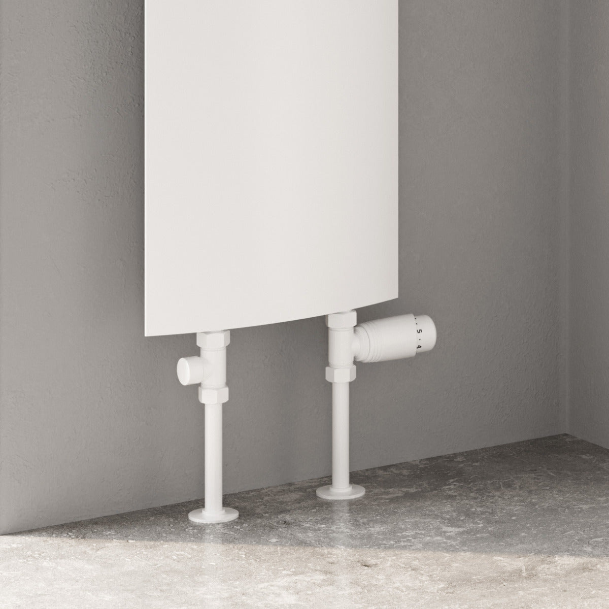 Reina Picoli Aluminium Wall Mounted Heated Towel Rail Radiator White