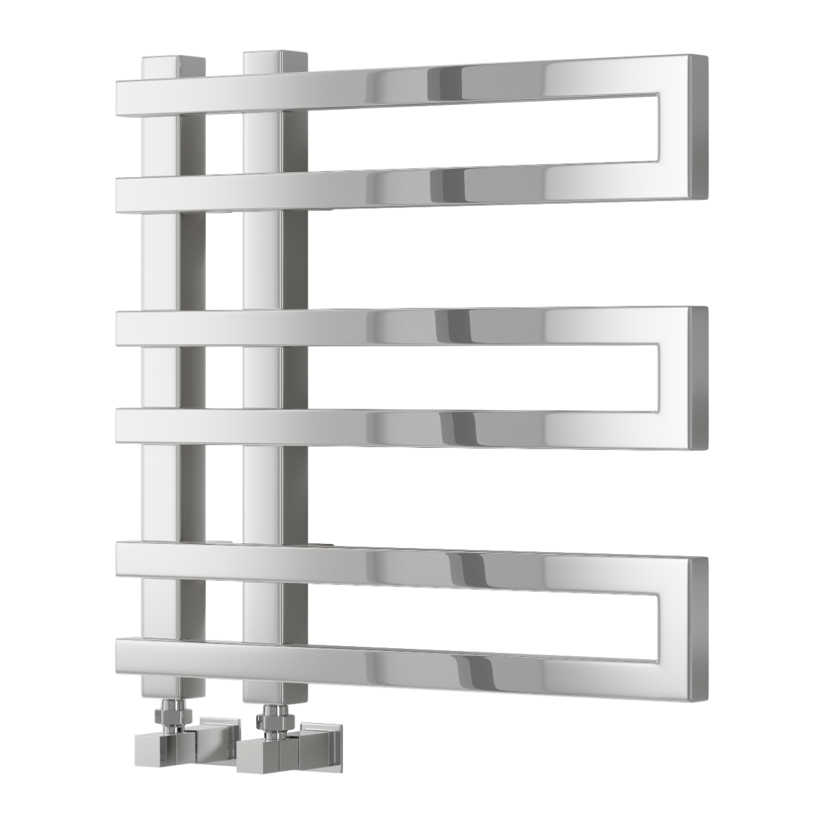 Reina Pietra Mild Steel Wall Mounted Heated Towel Rail Radiator Chrome