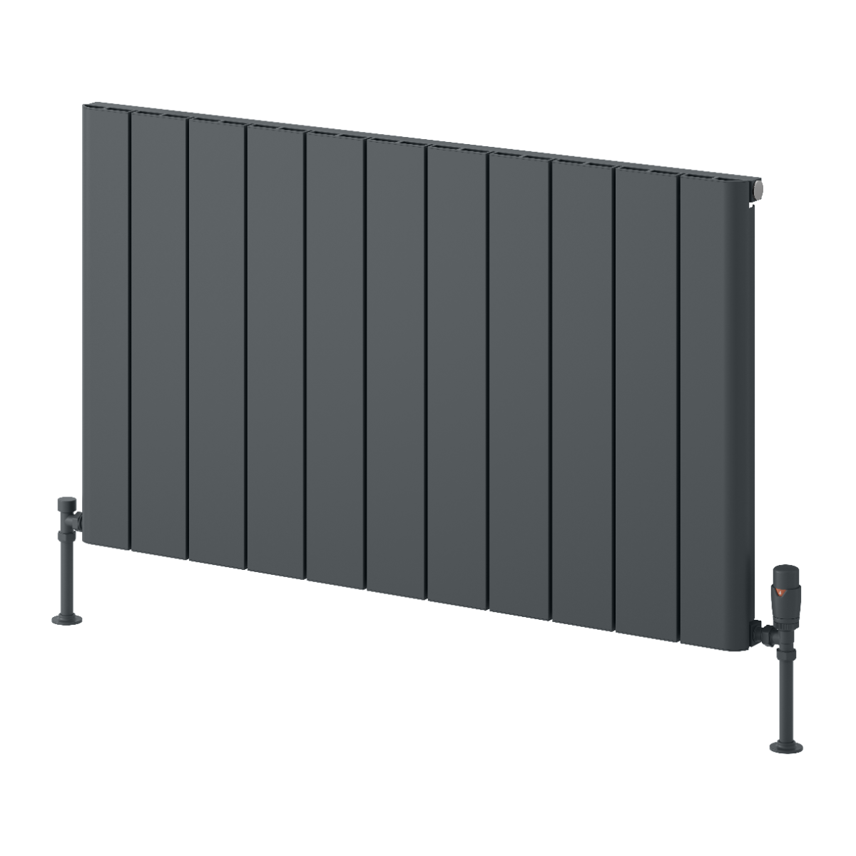 Reina Resia Horizontal Aluminium Wall Mounted Heated Towel Rail Radiator Anthracite