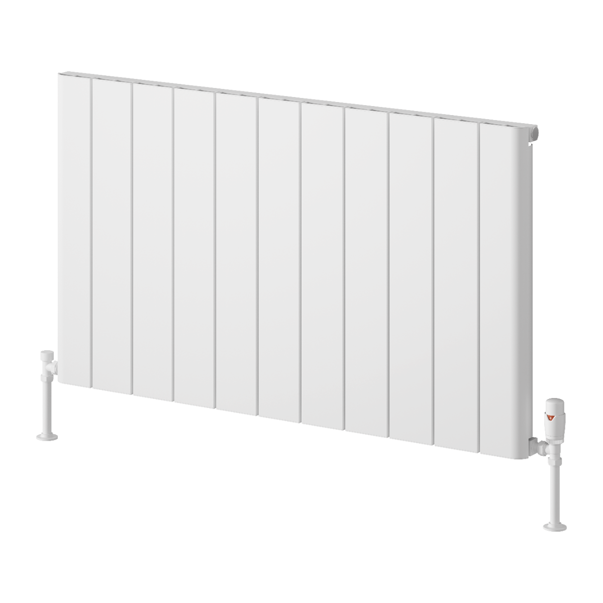 Reina Resia Horizontal Aluminium Wall Mounted Heated Towel Rail Radiator White