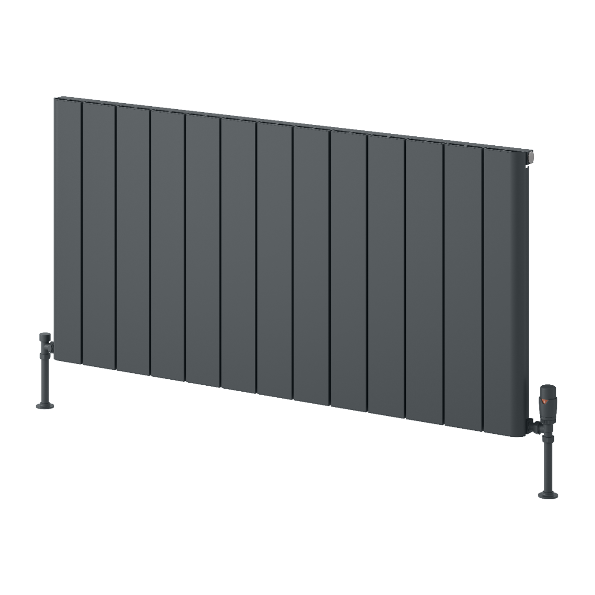 Reina Resia Horizontal Aluminium Wall Mounted Heated Towel Rail Radiator Anthracite
