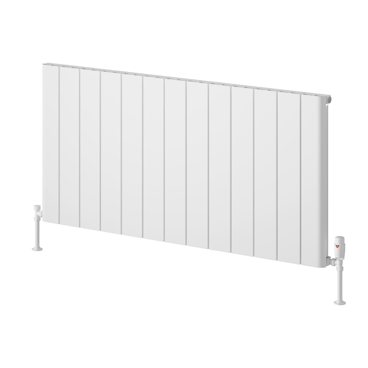 Reina Resia Horizontal Aluminium Wall Mounted Heated Towel Rail Radiator White