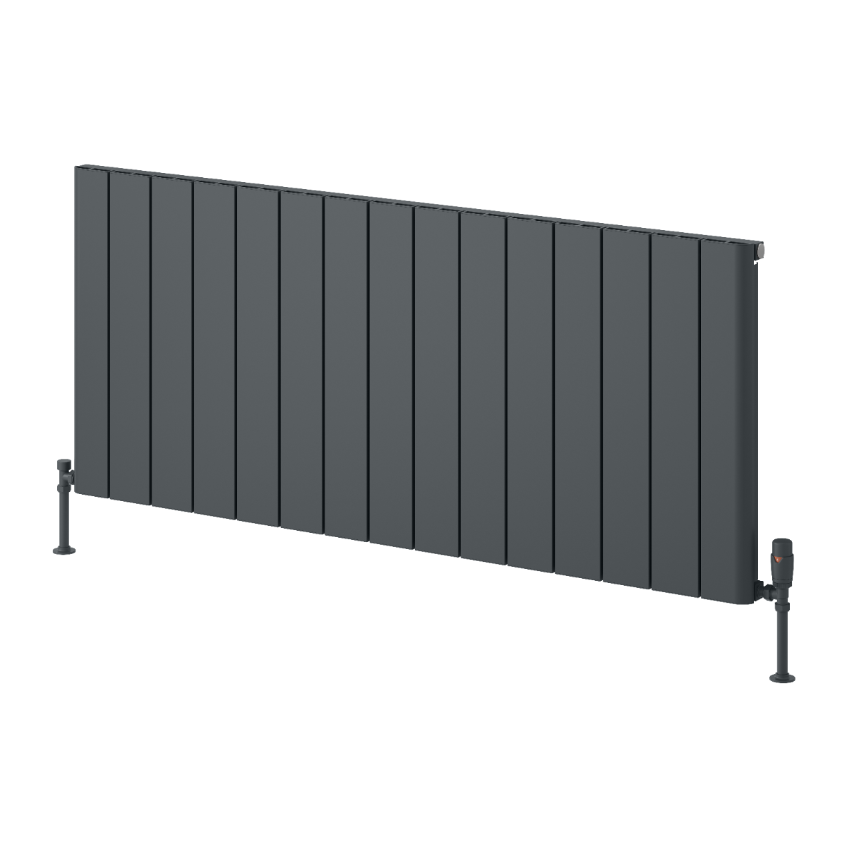 Reina Resia Horizontal Aluminium Wall Mounted Heated Towel Rail Radiator Anthracite