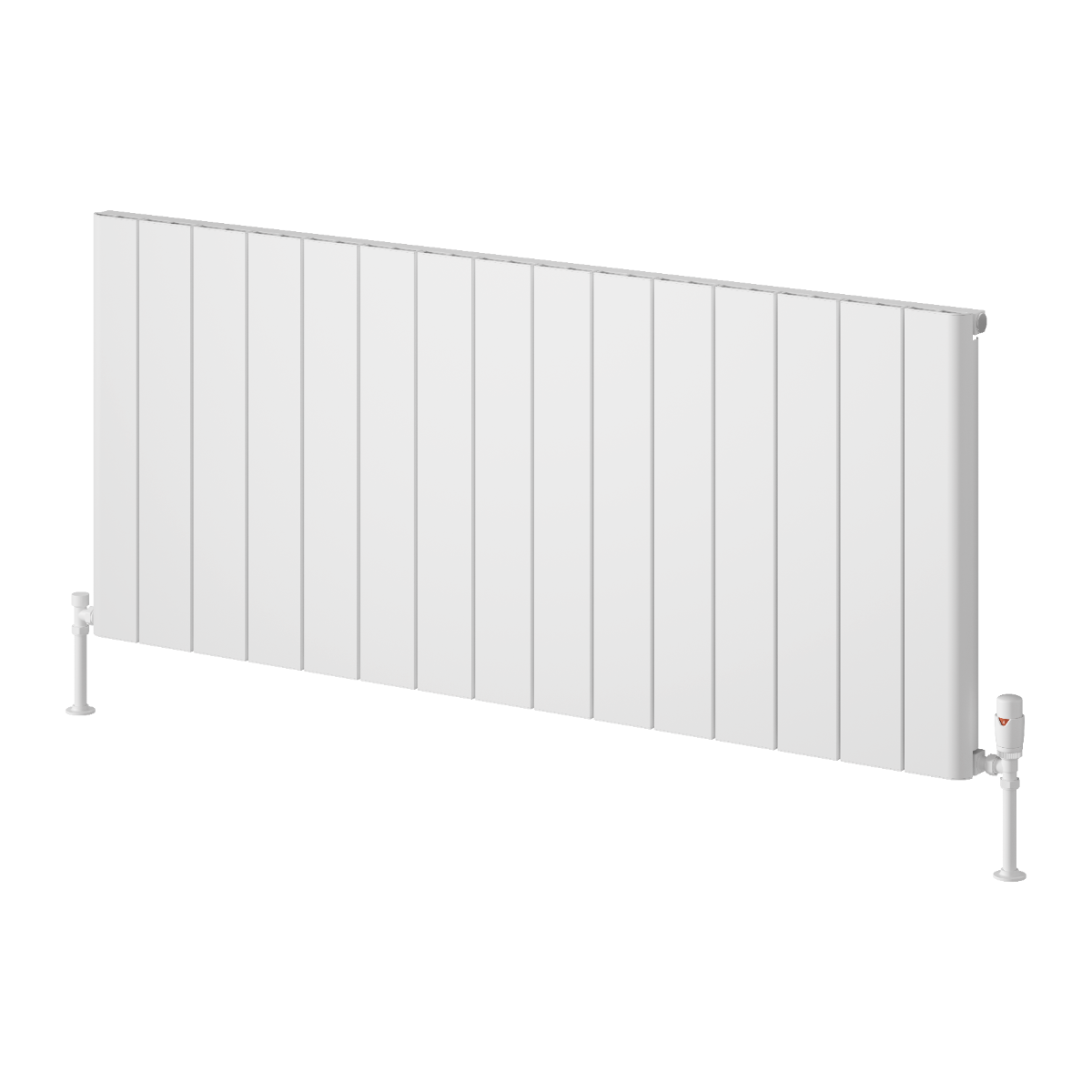 Reina Resia Horizontal Aluminium Wall Mounted Heated Towel Rail Radiator White