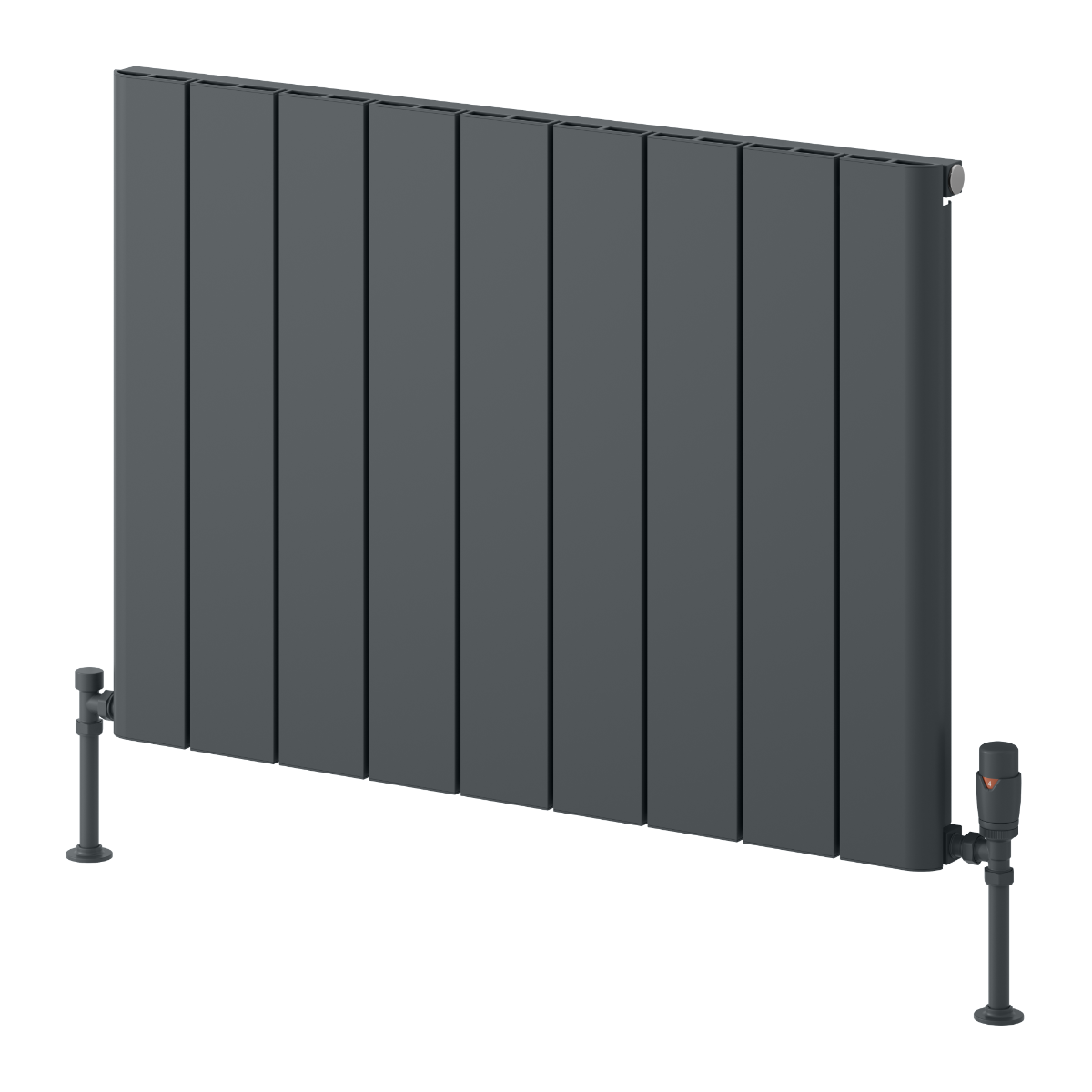 Reina Resia Horizontal Aluminium Wall Mounted Heated Towel Rail Radiator Anthracite