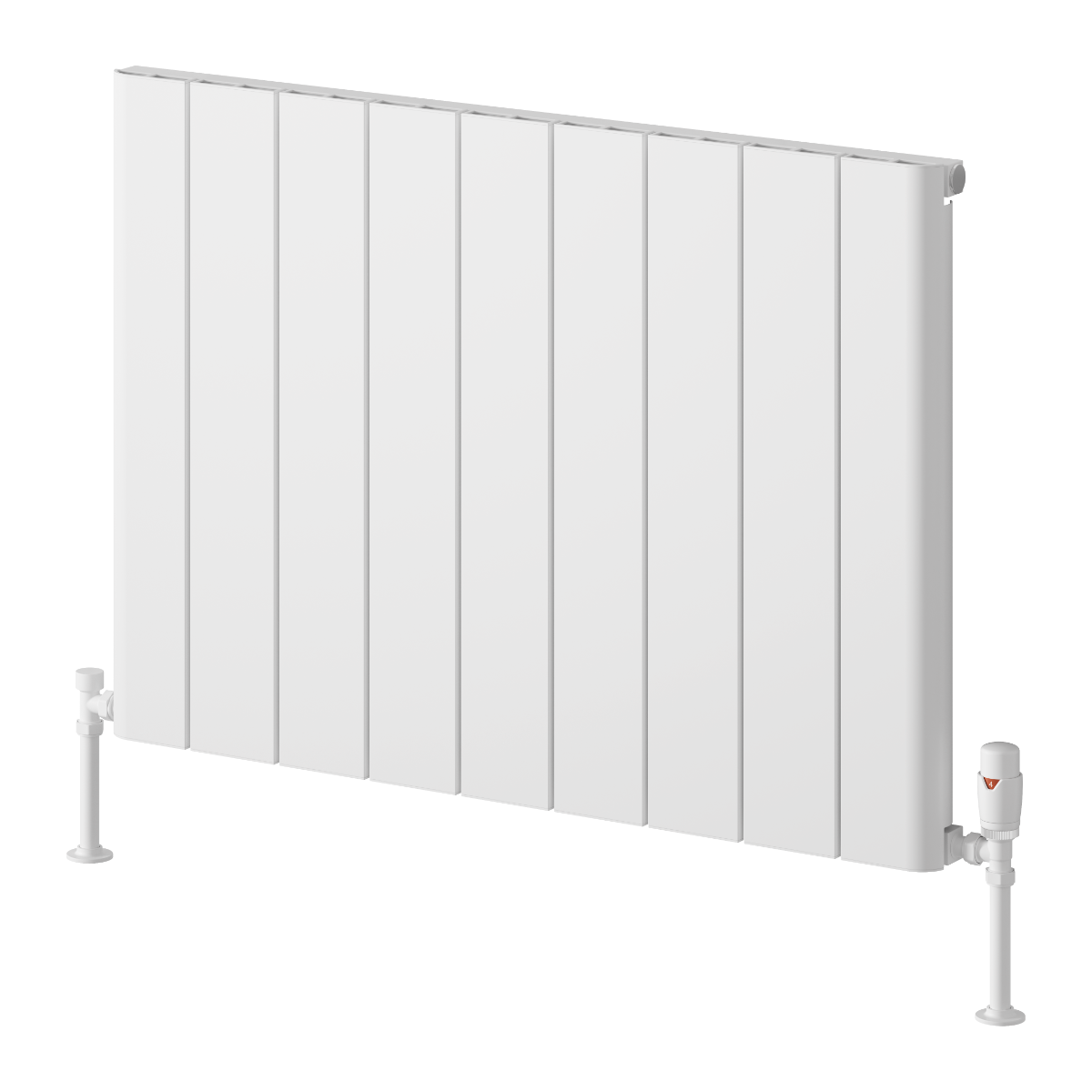 Reina Resia Horizontal Aluminium Wall Mounted Heated Towel Rail Radiator White