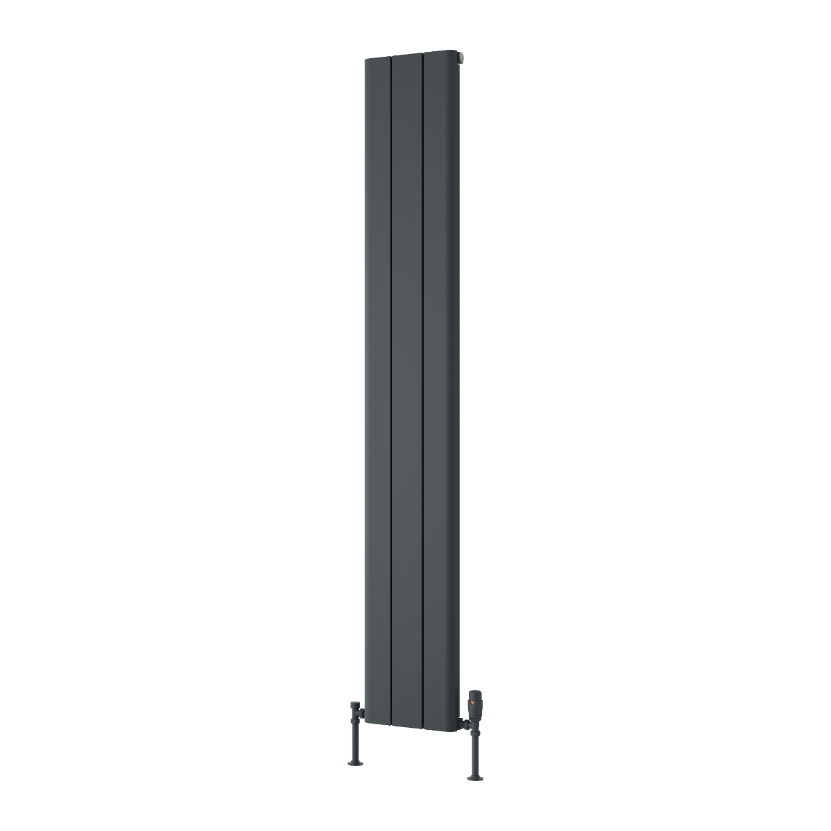 Reina Resia Vertical Aluminium Wall Mounted Heated Towel Rail Radiator Anthracite
