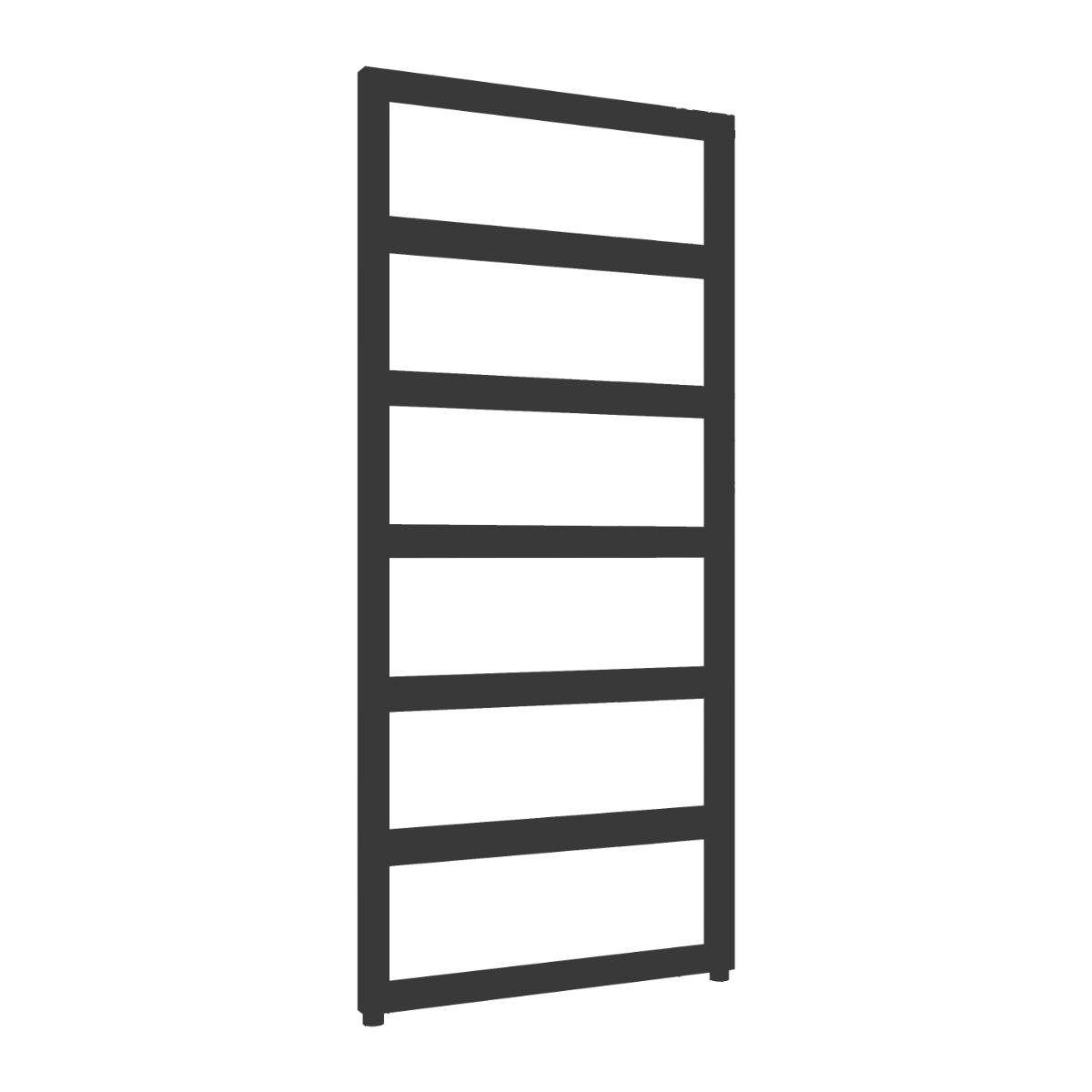 Reina Rezzo Mild Steel Wall Mounted Heated Towel Rail Radiator Black