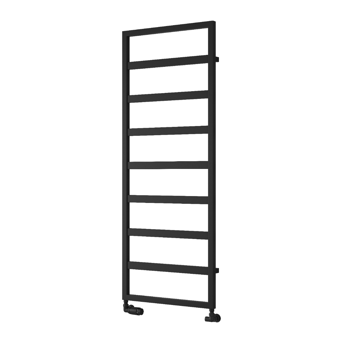 Reina Rezzo Mild Steel Wall Mounted Heated Towel Rail Radiator Black