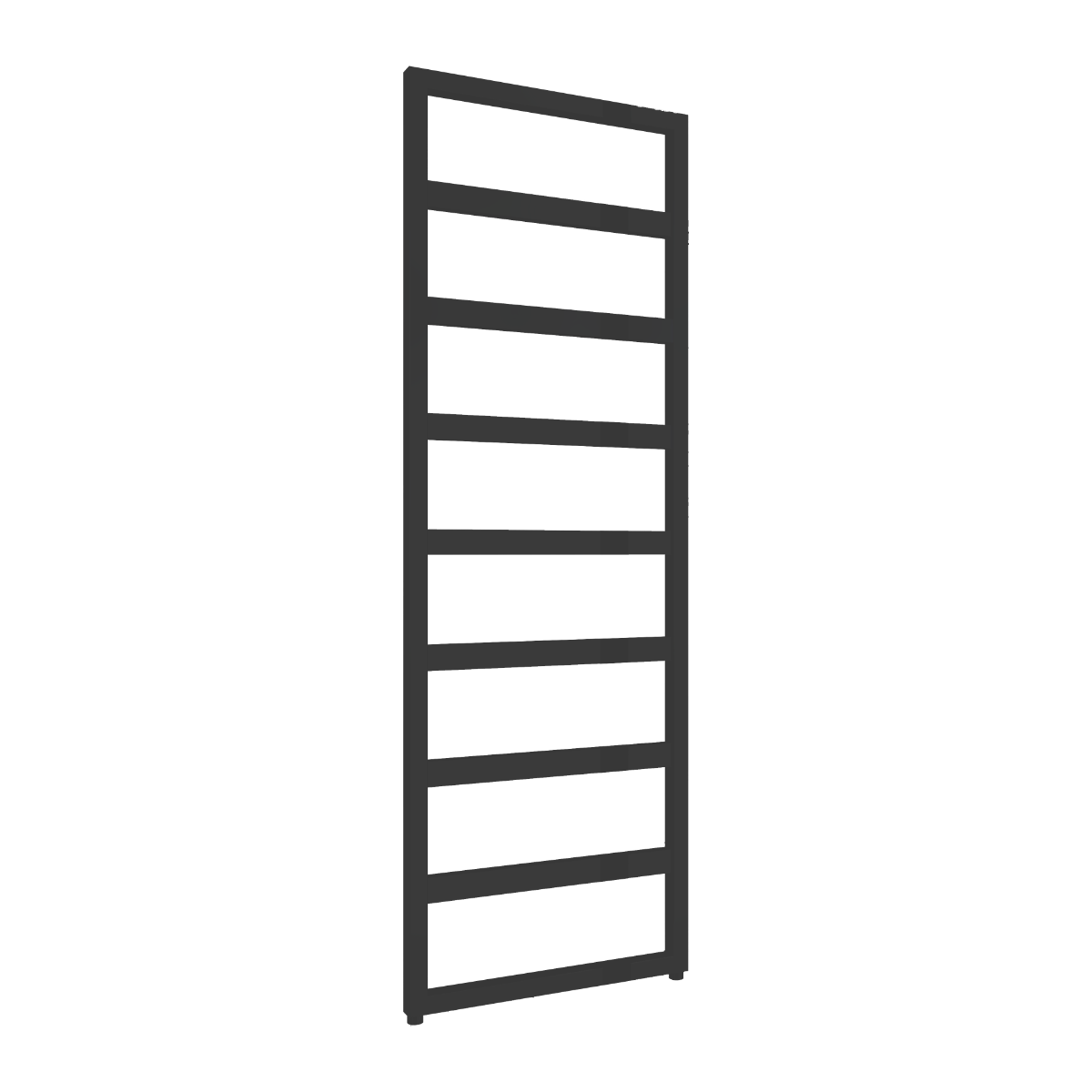 Reina Rezzo Mild Steel Wall Mounted Heated Towel Rail Radiator Black