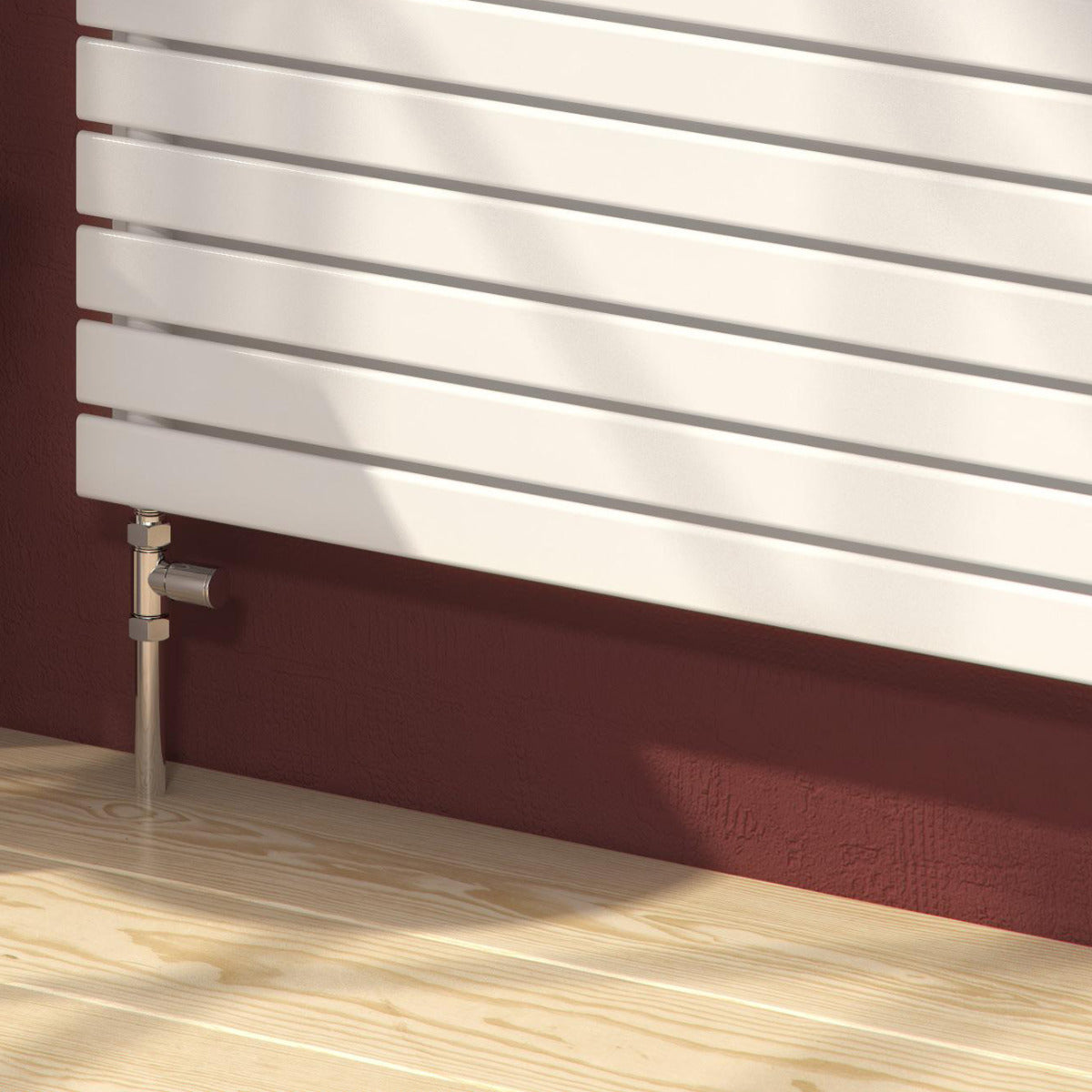 Reina Rione Double Mild Steel Wall Mounted Heated Towel Rail Radiator White