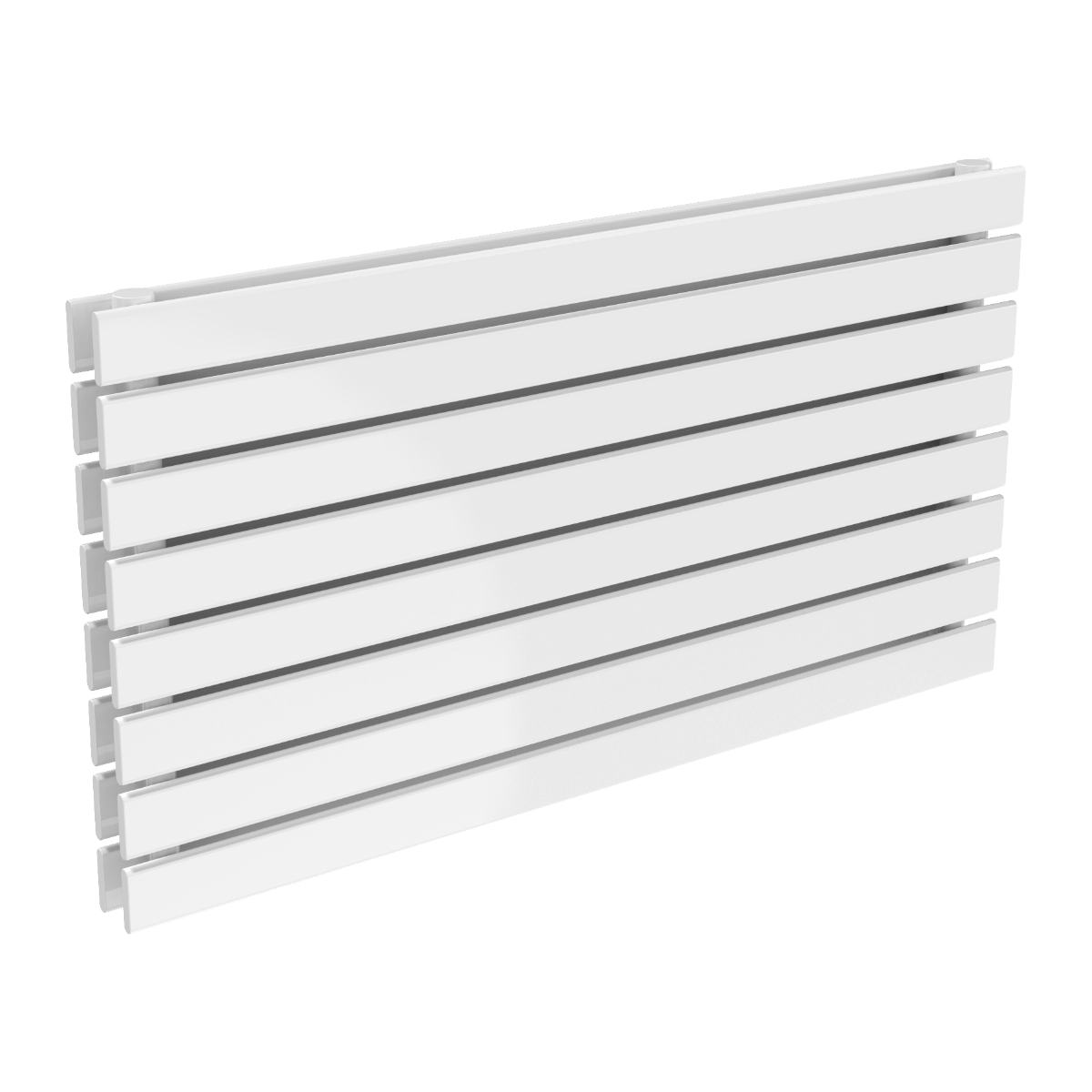 Reina Rione Double Mild Steel Wall Mounted Heated Towel Rail Radiator White