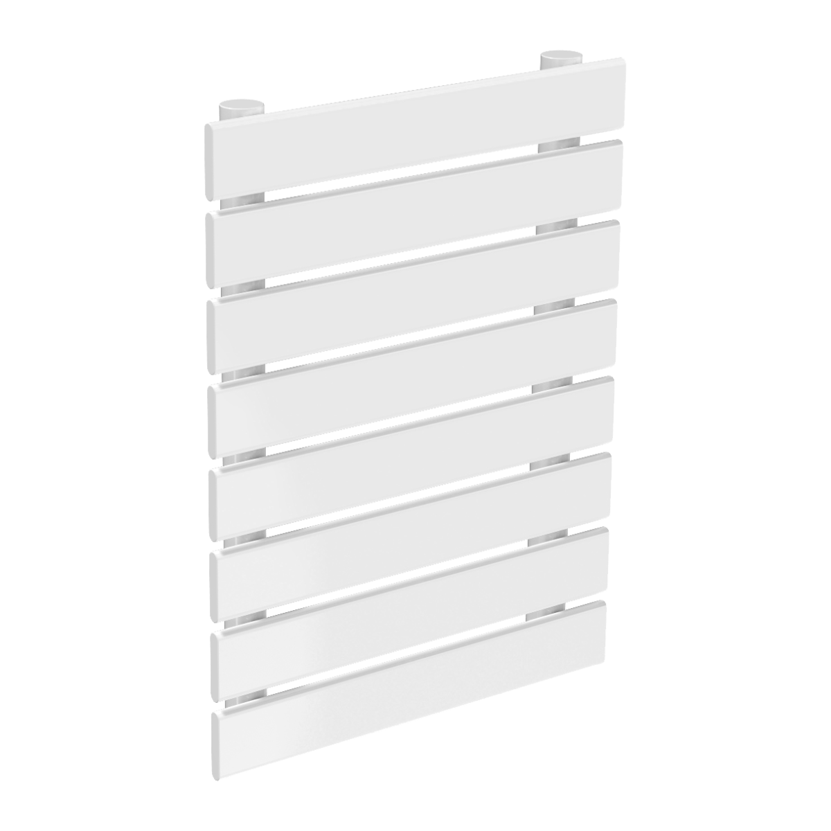 Reina Rione Single Mild Steel Wall Mounted Heated Towel Rail Radiator White