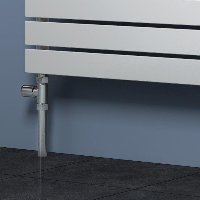 Reina Rione Single Mild Steel Wall Mounted Heated Towel Rail Radiator White