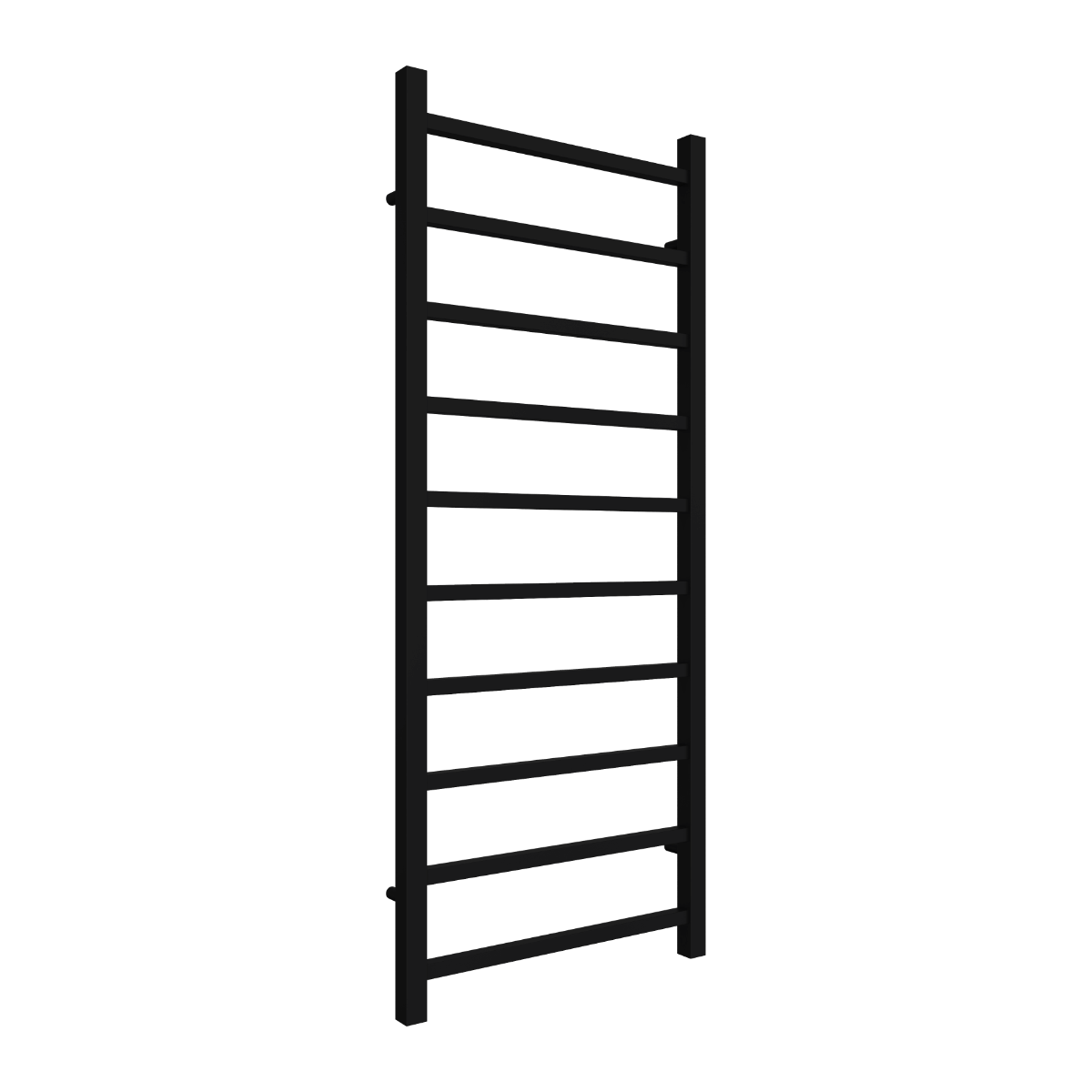Reina Serena Mild Steel Wall Mounted Heated Towel Rail Radiator Black