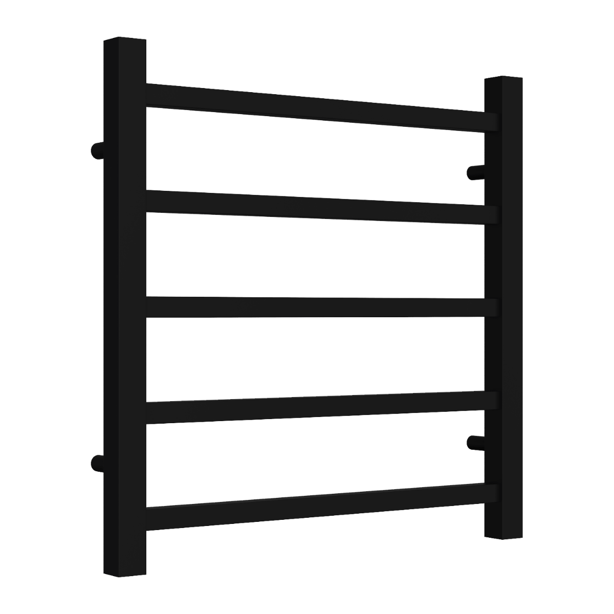Reina Serena Mild Steel Wall Mounted Heated Towel Rail Radiator Black