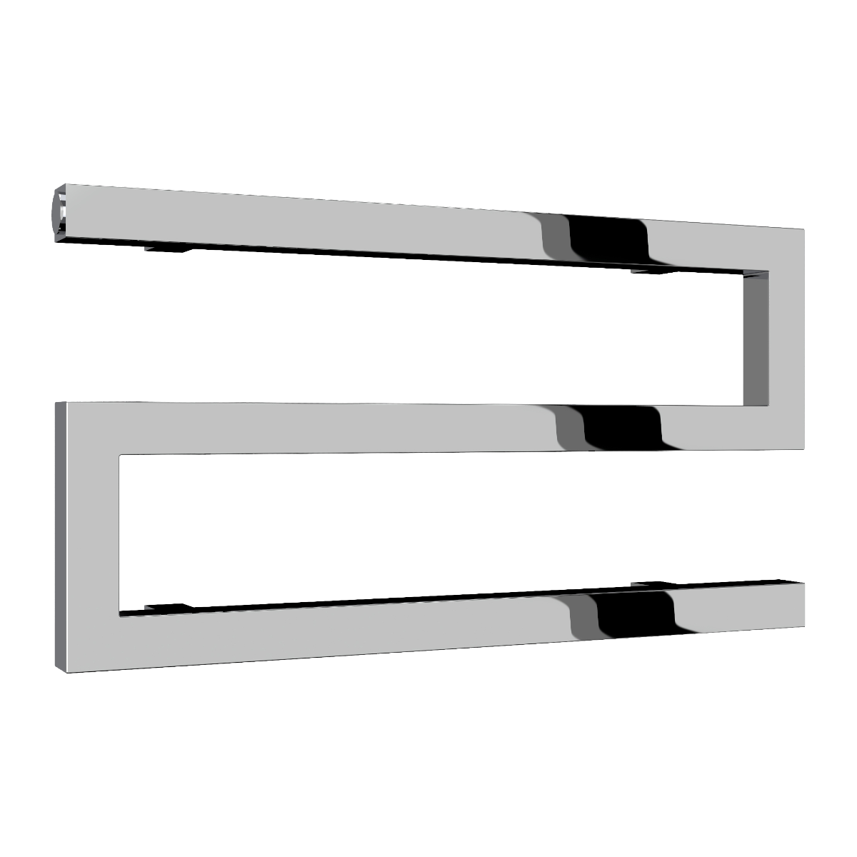 Reina Serpe Mild Steel Wall Mounted Heated Towel Rail Radiator Chrome