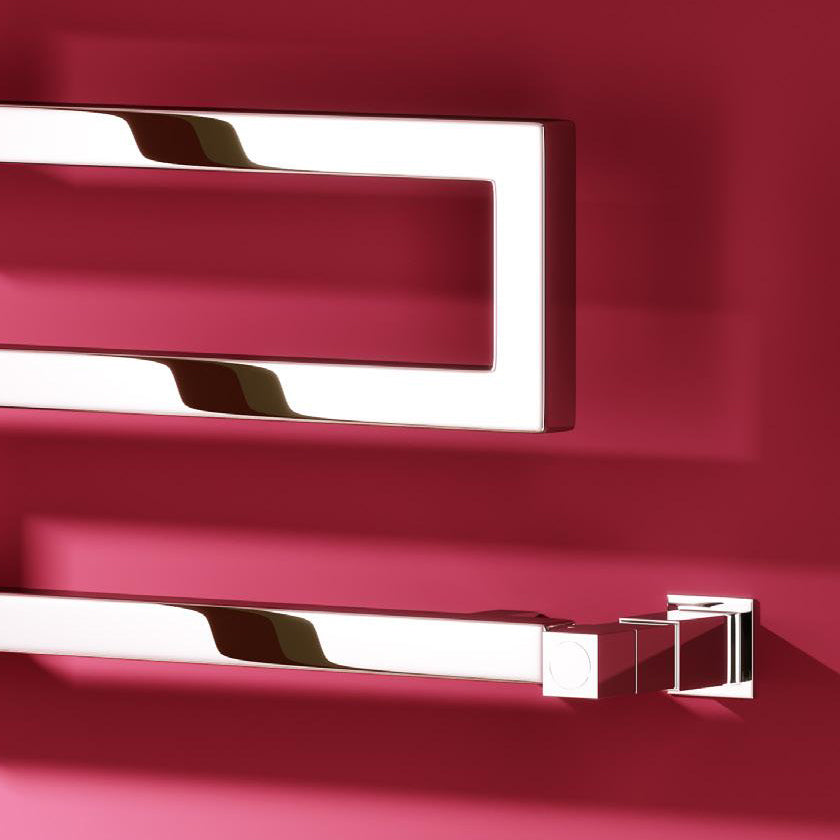 Reina Serpe Mild Steel Wall Mounted Heated Towel Rail Radiator Chrome
