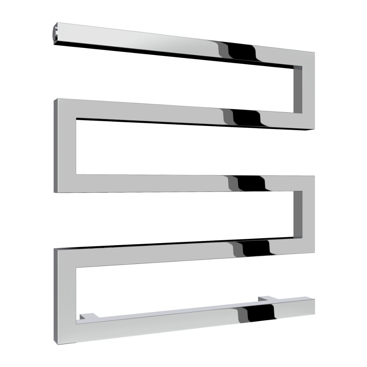 Reina Serpe Mild Steel Wall Mounted Heated Towel Rail Radiator Chrome