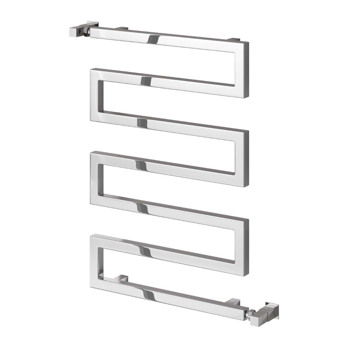 Reina Serpe Mild Steel Wall Mounted Heated Towel Rail Radiator Chrome