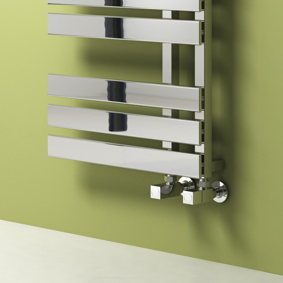 Reina Sesia Mild Steel Wall Mounted Heated Towel Rail Radiator Chrome