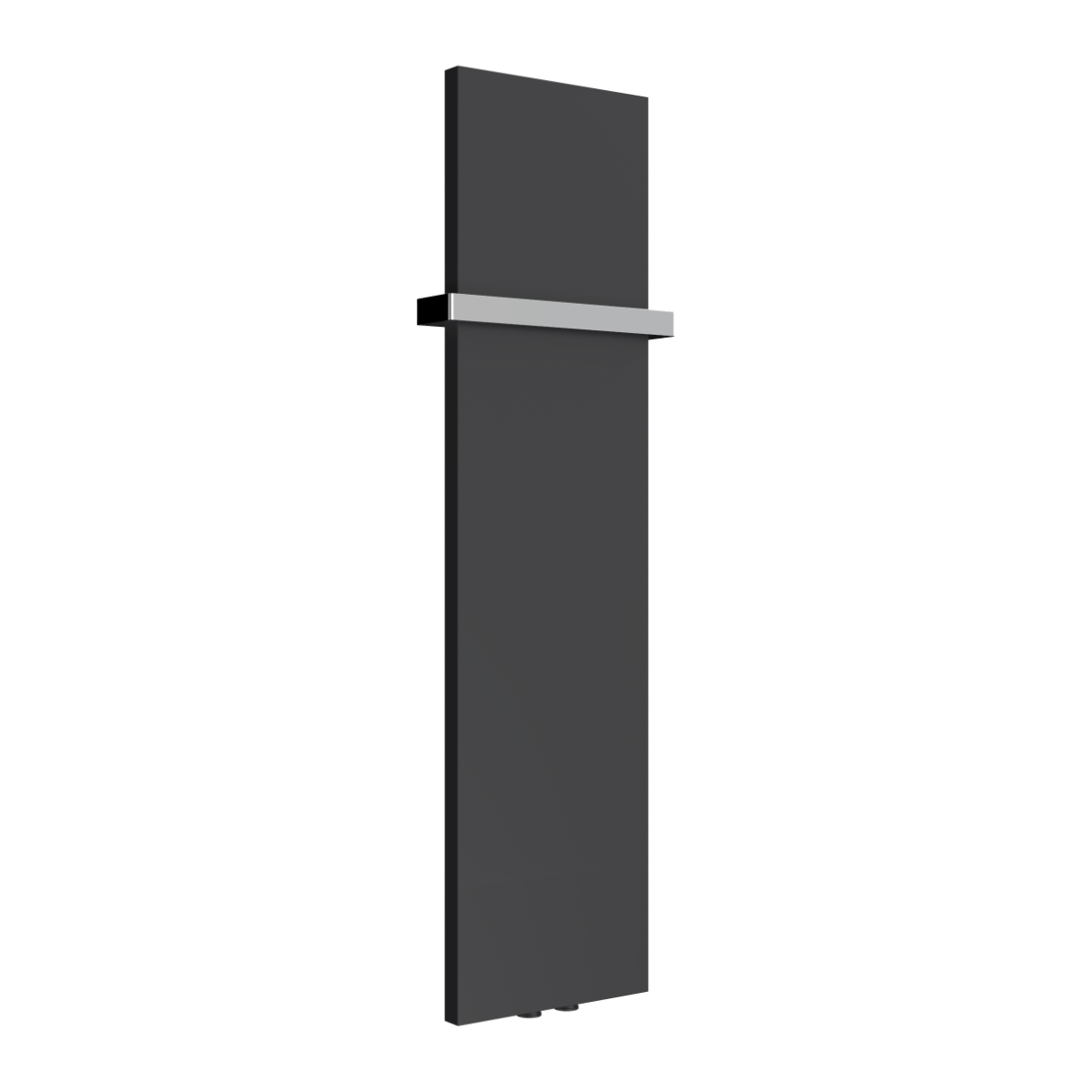 Reina Slimline Vertical Mild Steel Wall Mounted Heated Towel Rail Radiator Anthracite