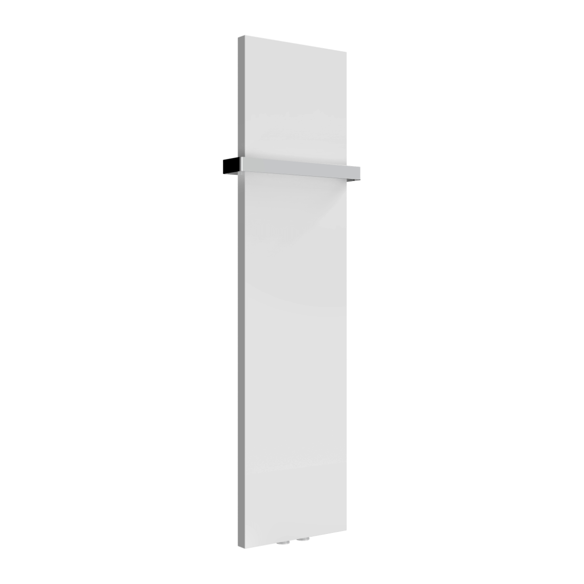 Reina Slimline Vertical Mild Steel Wall Mounted Heated Towel Rail Radiator White
