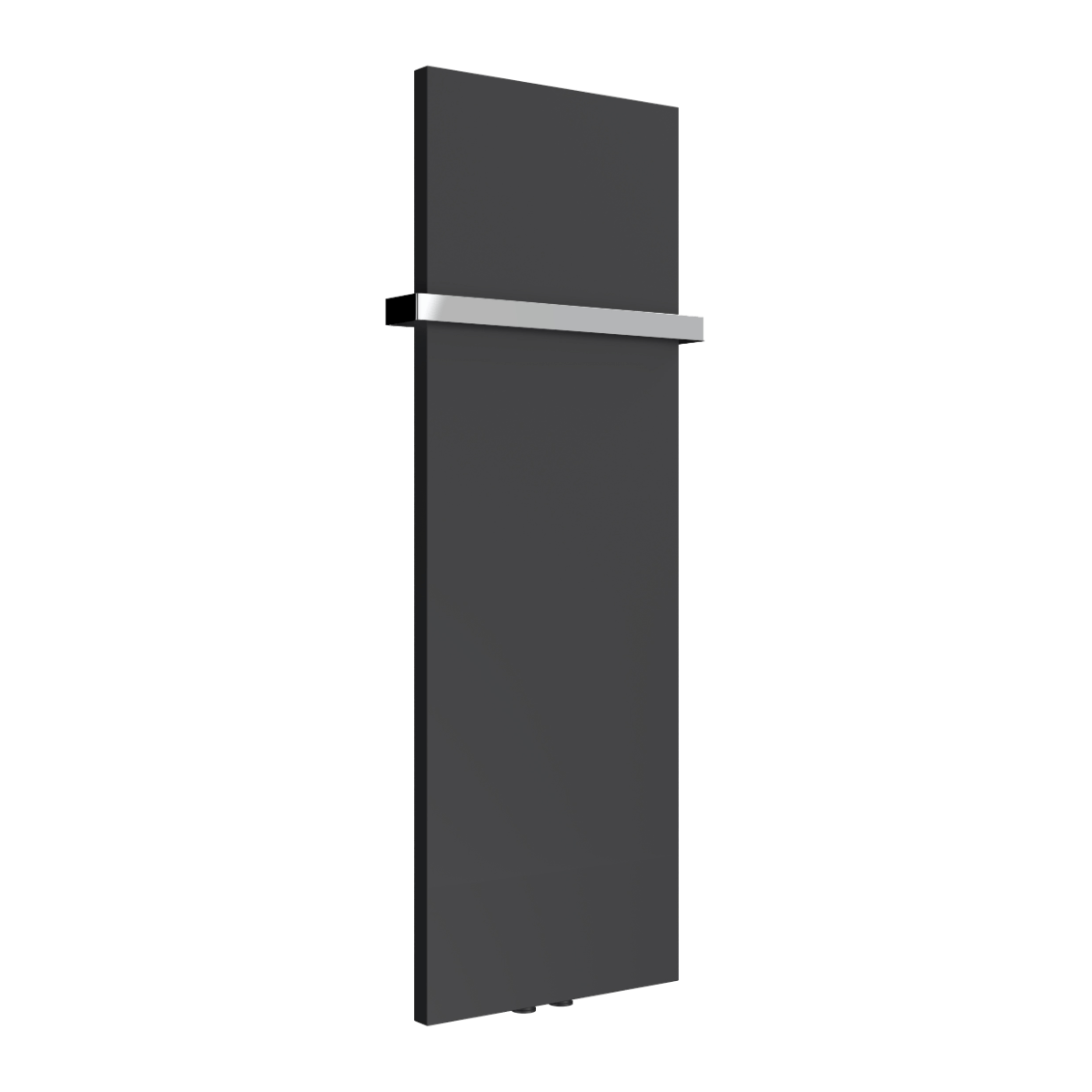 Reina Slimline Vertical Mild Steel Wall Mounted Heated Towel Rail Radiator Anthracite