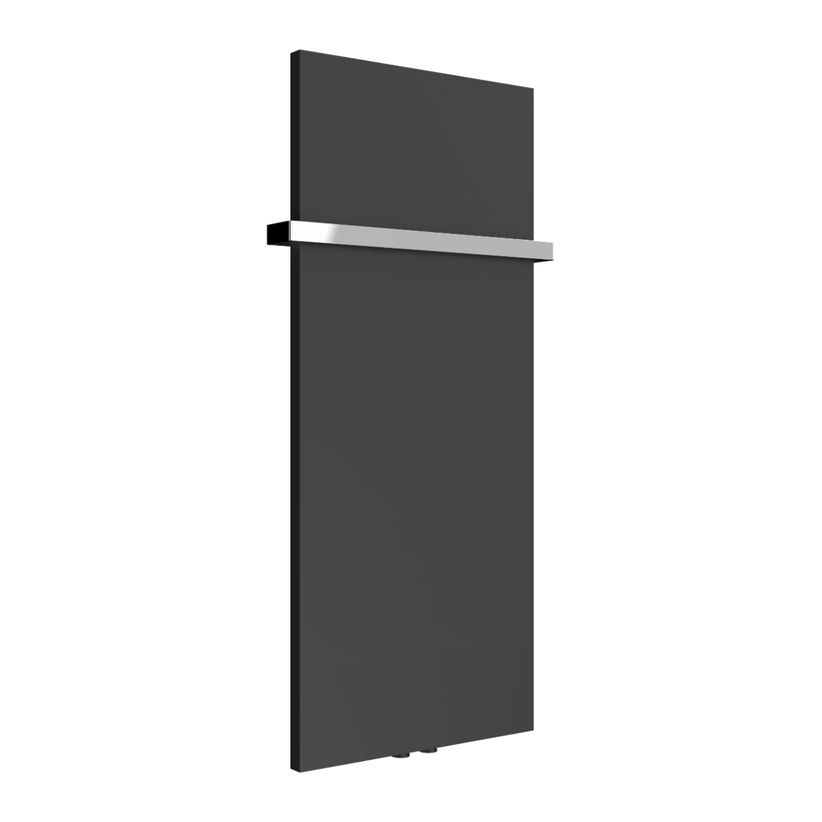 Reina Slimline Vertical Mild Steel Wall Mounted Heated Towel Rail Radiator Anthracite