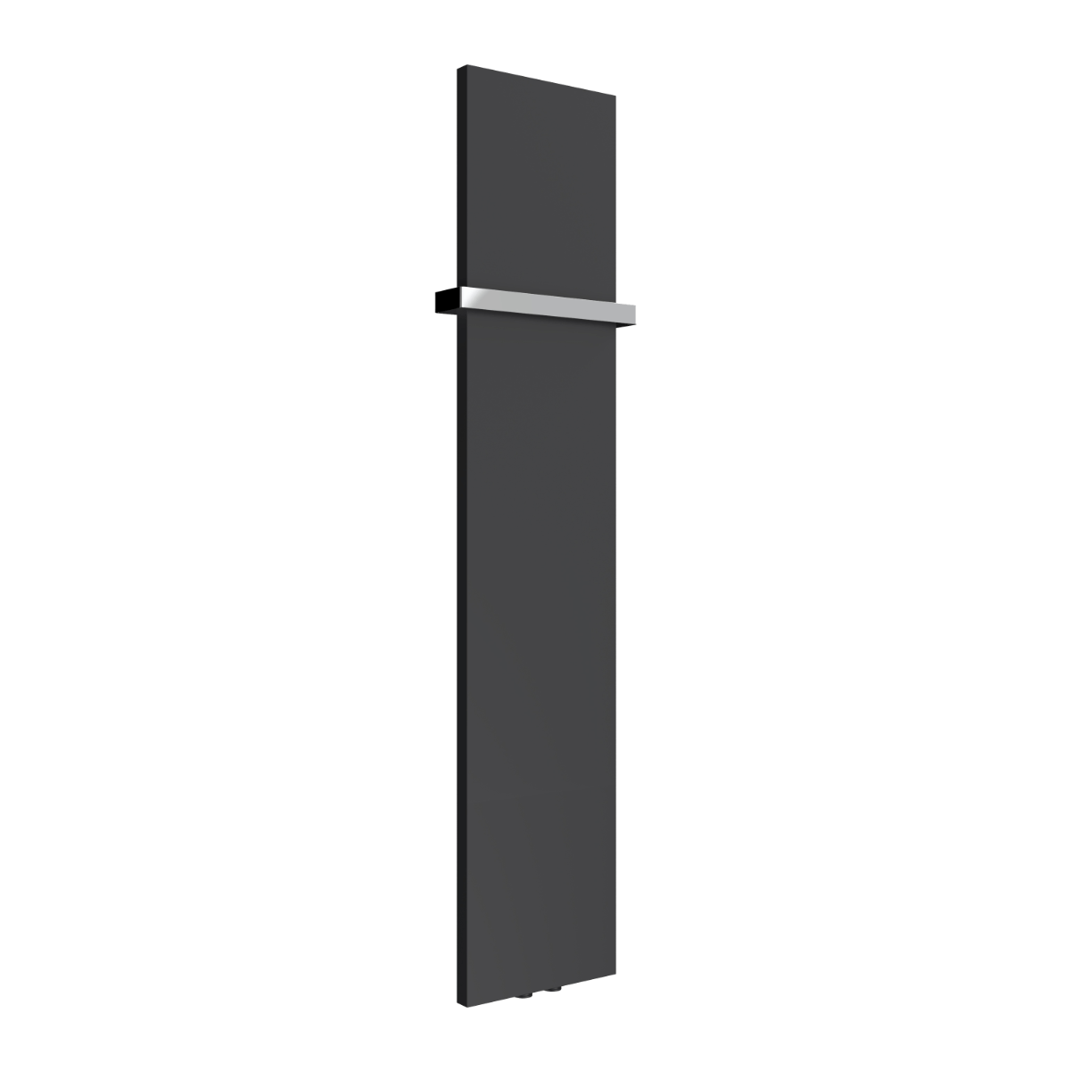 Reina Slimline Vertical Mild Steel Wall Mounted Heated Towel Rail Radiator Anthracite