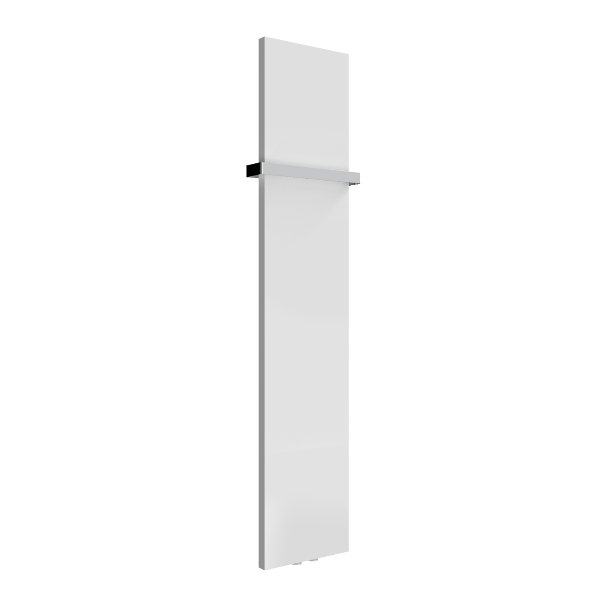 Reina Slimline Vertical Mild Steel Wall Mounted Heated Towel Rail Radiator White