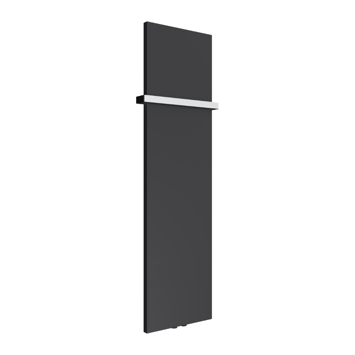 Reina Slimline Vertical Mild Steel Wall Mounted Heated Towel Rail Radiator Anthracite