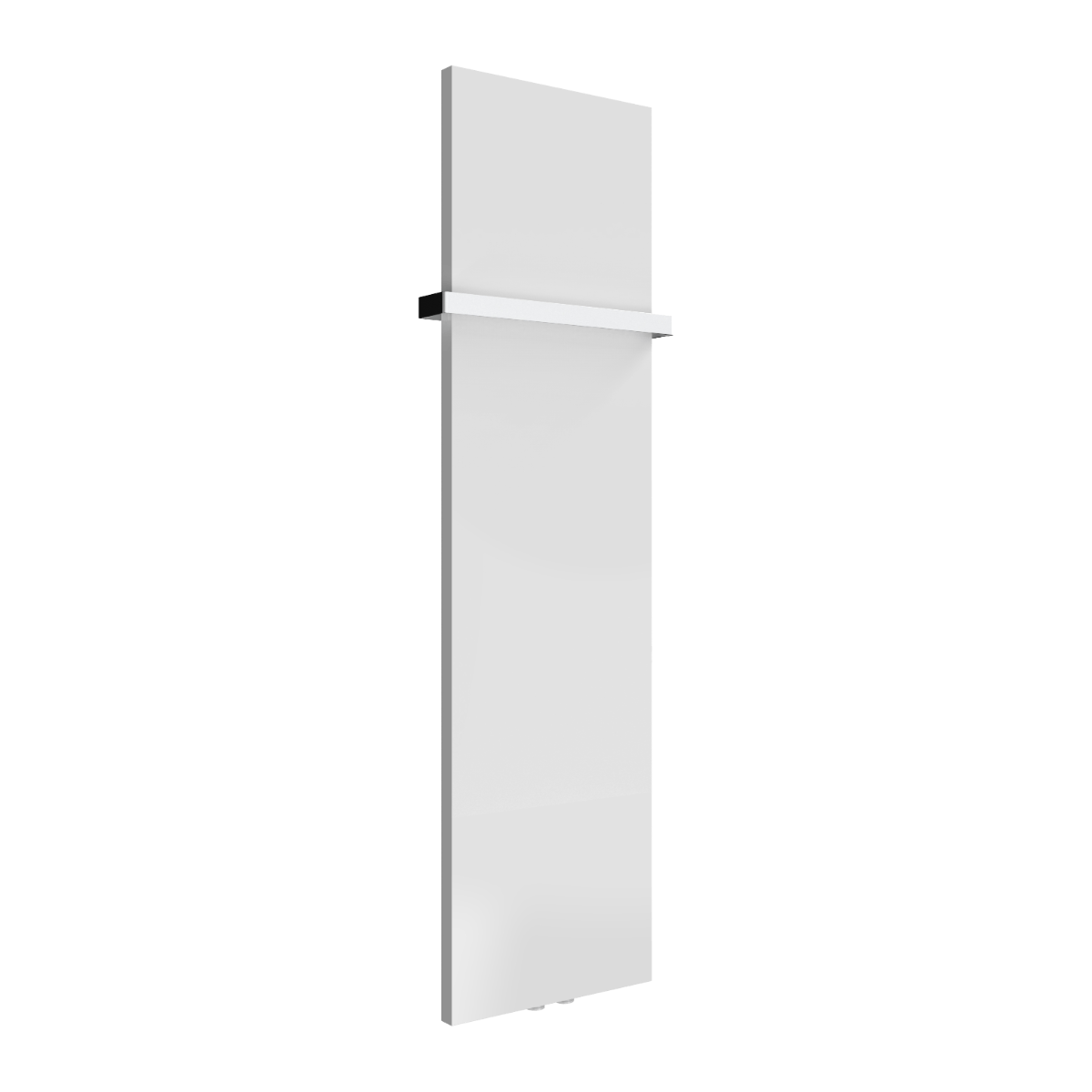 Reina Slimline Vertical Mild Steel Wall Mounted Heated Towel Rail Radiator White