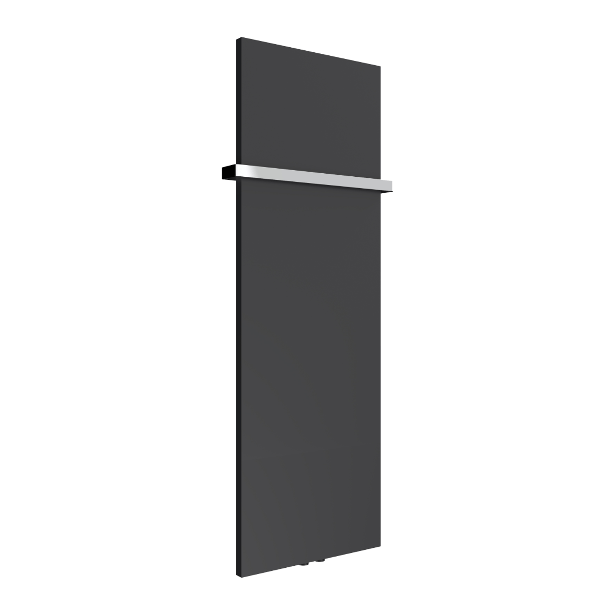 Reina Slimline Vertical Mild Steel Wall Mounted Heated Towel Rail Radiator Anthracite