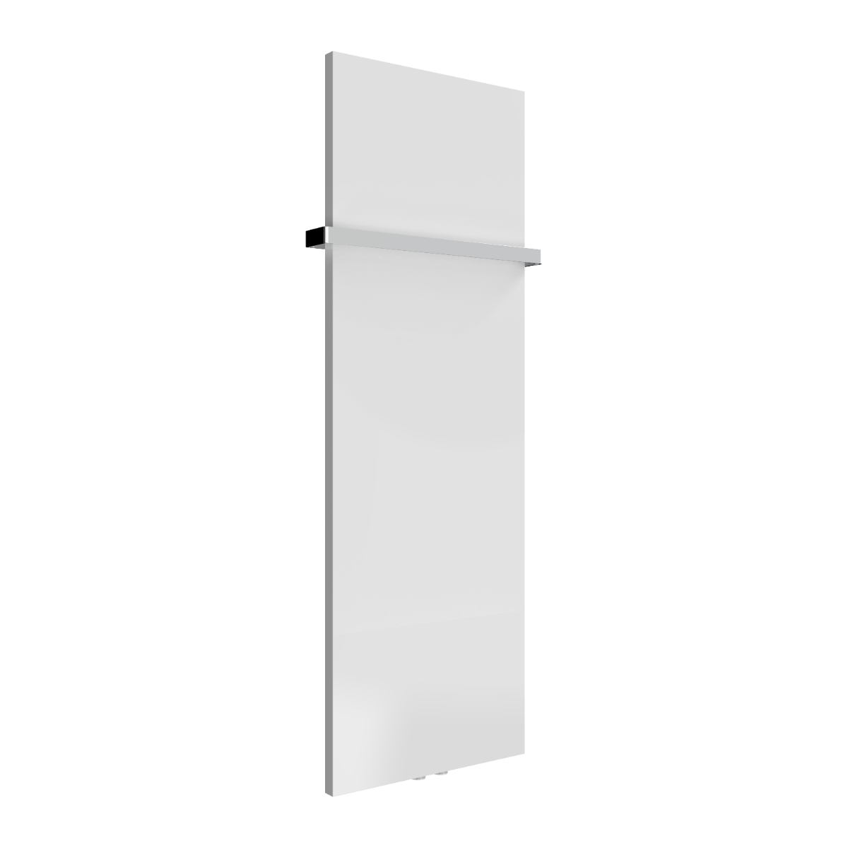 Reina Slimline Vertical Mild Steel Wall Mounted Heated Towel Rail Radiator White