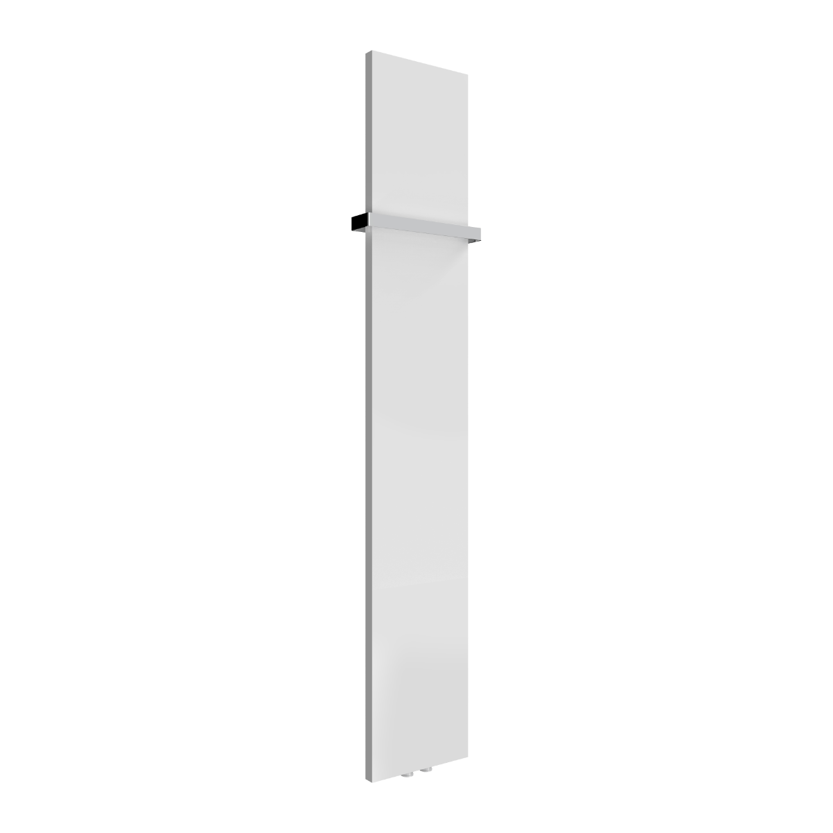 Reina Slimline Vertical Mild Steel Wall Mounted Heated Towel Rail Radiator White
