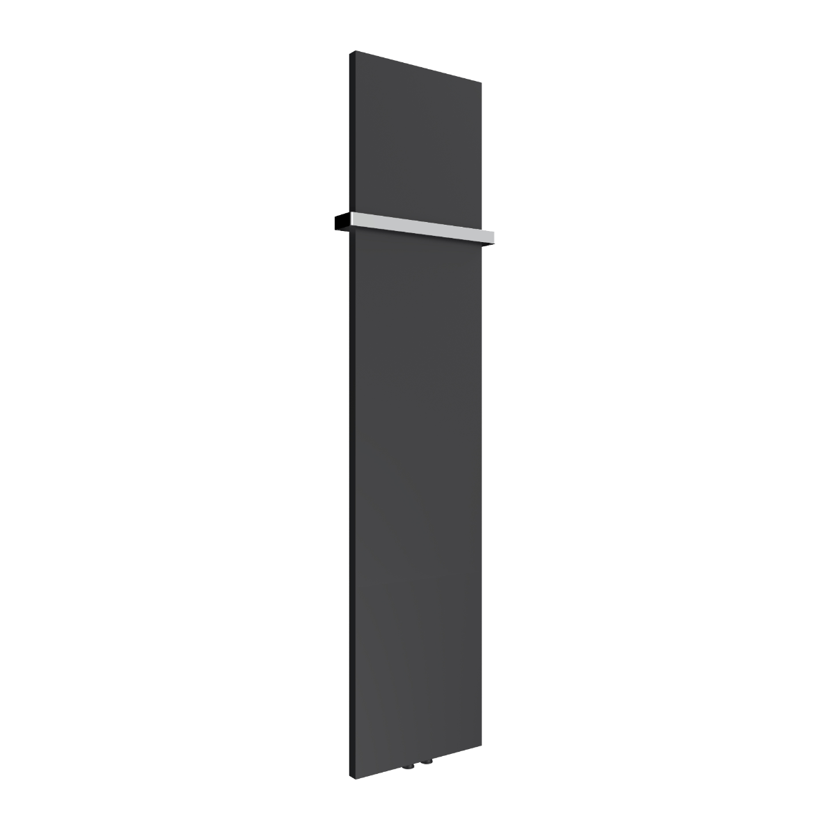 Reina Slimline Vertical Mild Steel Wall Mounted Heated Towel Rail Radiator Anthracite