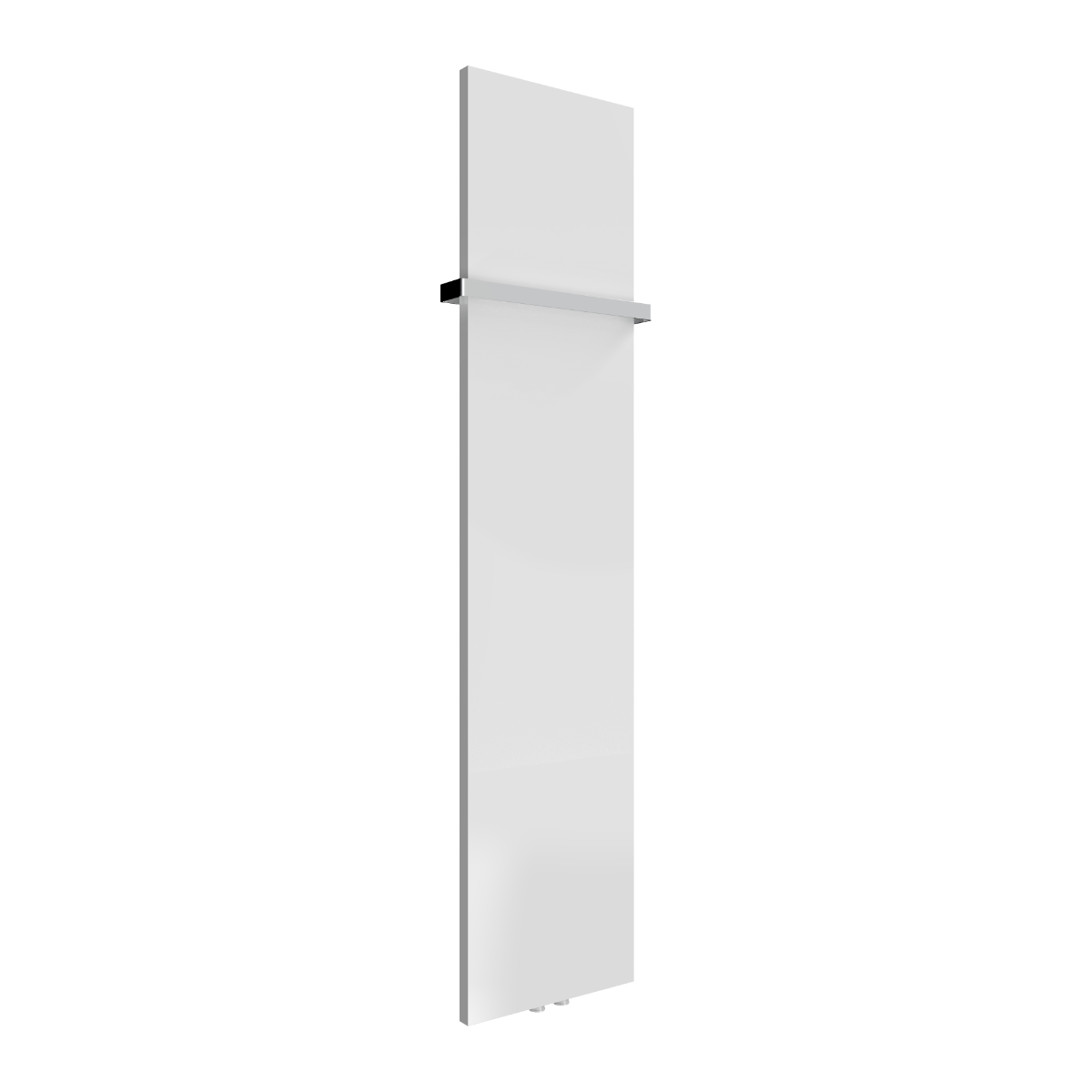 Reina Slimline Vertical Mild Steel Wall Mounted Heated Towel Rail Radiator White