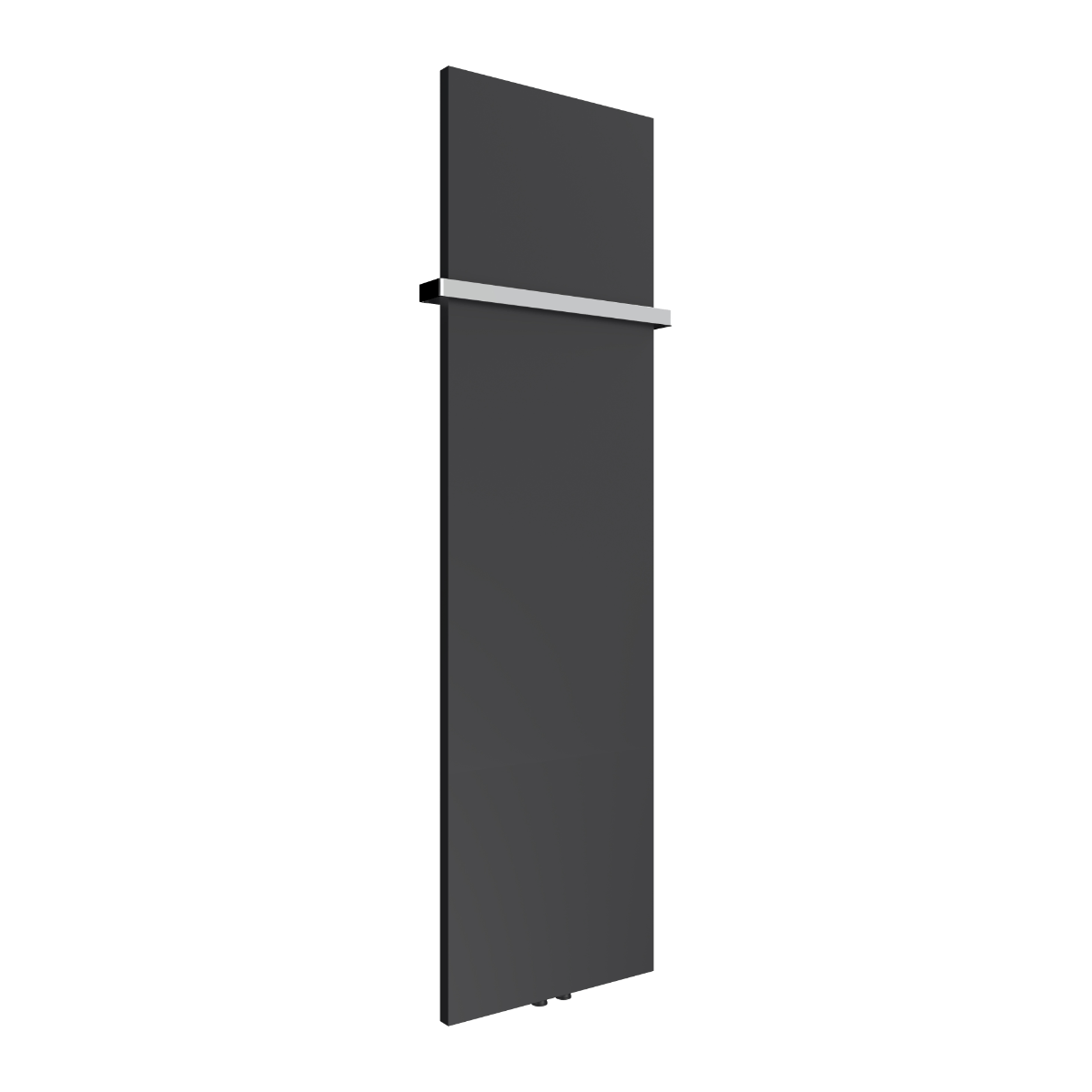 Reina Slimline Vertical Mild Steel Wall Mounted Heated Towel Rail Radiator Anthracite