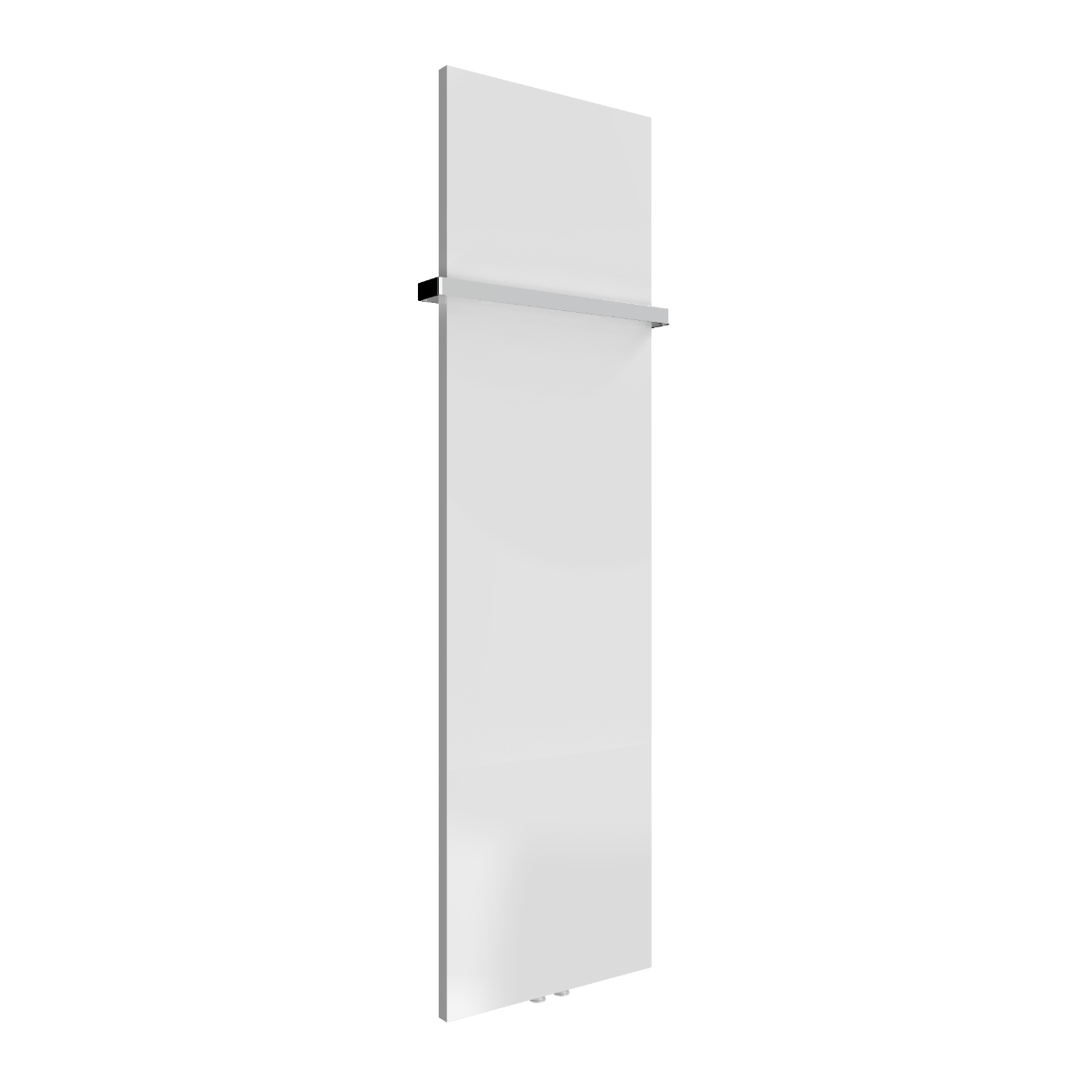 Reina Slimline Vertical Mild Steel Wall Mounted Heated Towel Rail Radiator White