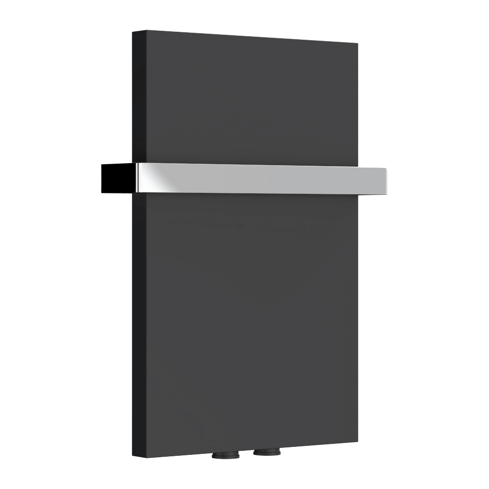 Reina Slimline Vertical Mild Steel Wall Mounted Heated Towel Rail Radiator Anthracite