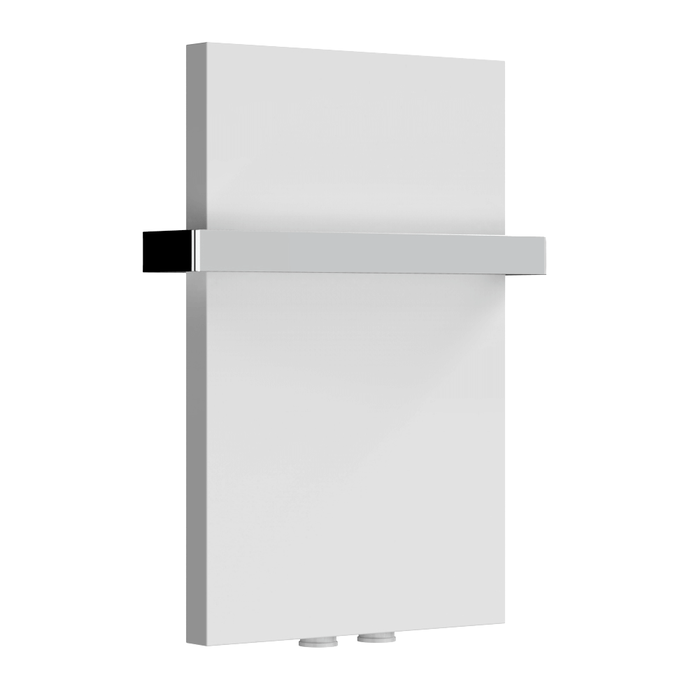 Reina Slimline Vertical Mild Steel Wall Mounted Heated Towel Rail Radiator White