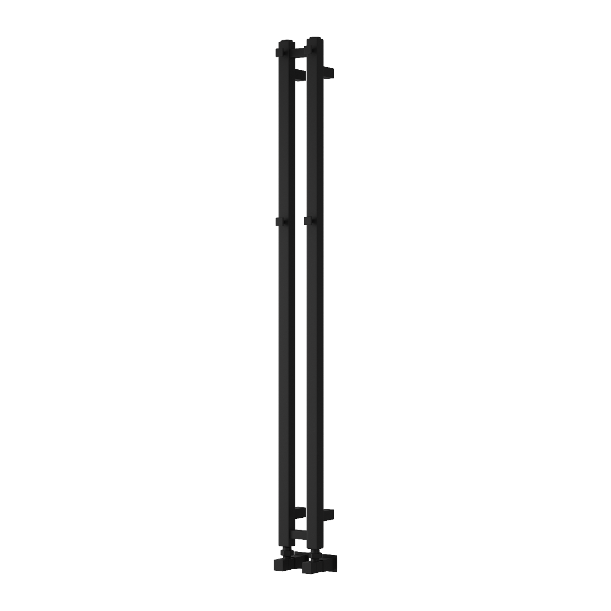 Reina Todi Mild Steel Wall Mounted Heated Towel Rail Radiator Black