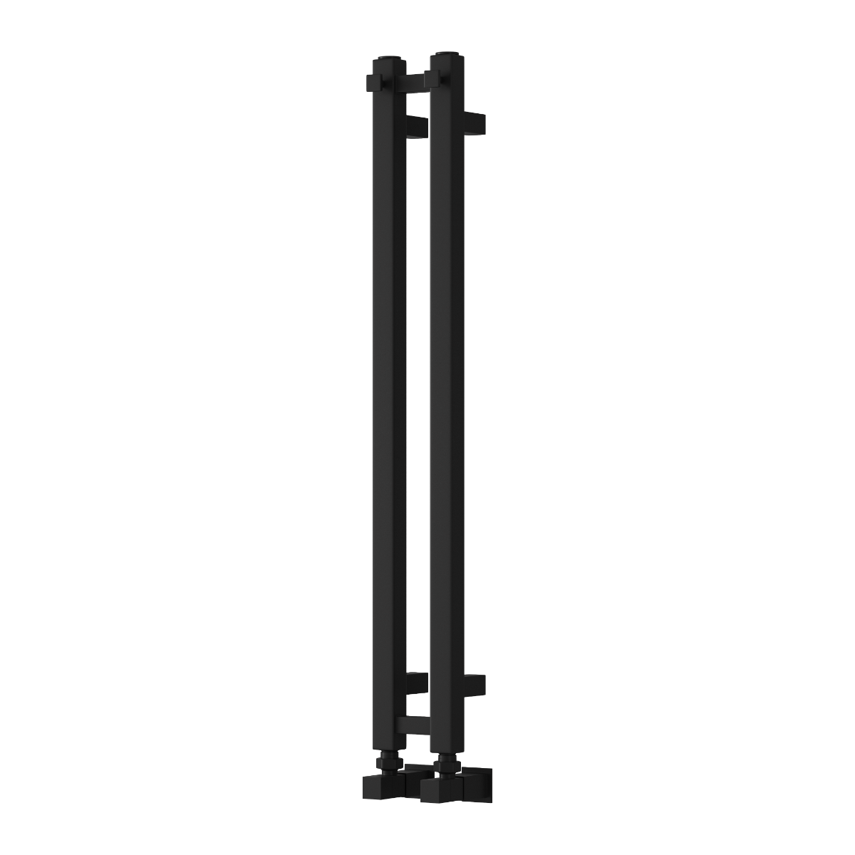 Reina Todi Mild Steel Wall Mounted Heated Towel Rail Radiator Black