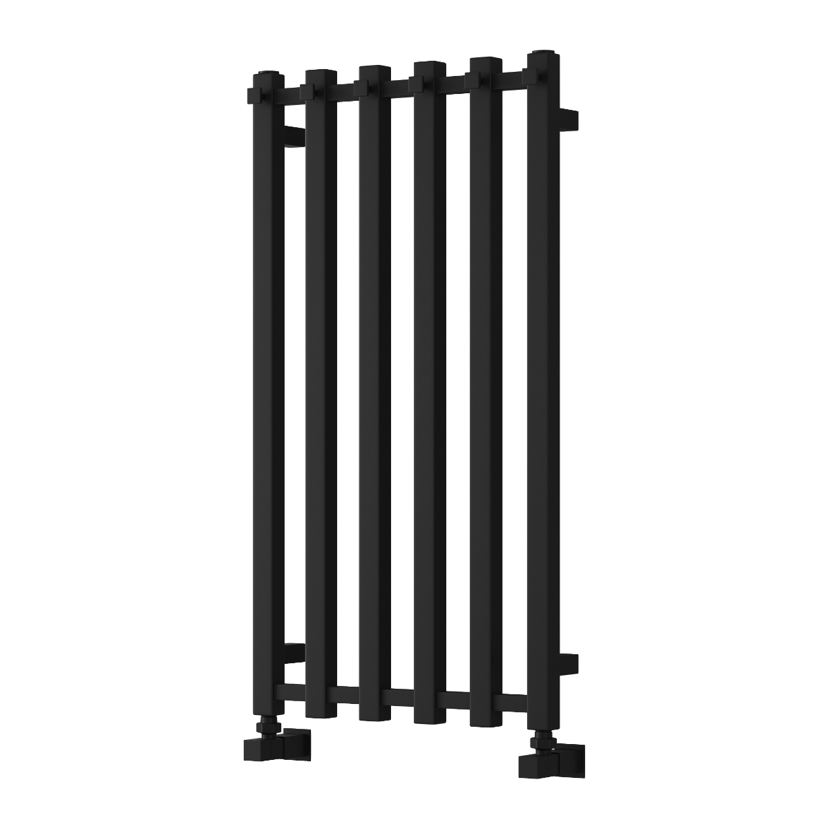 Reina Todi Mild Steel Wall Mounted Heated Towel Rail Radiator Black