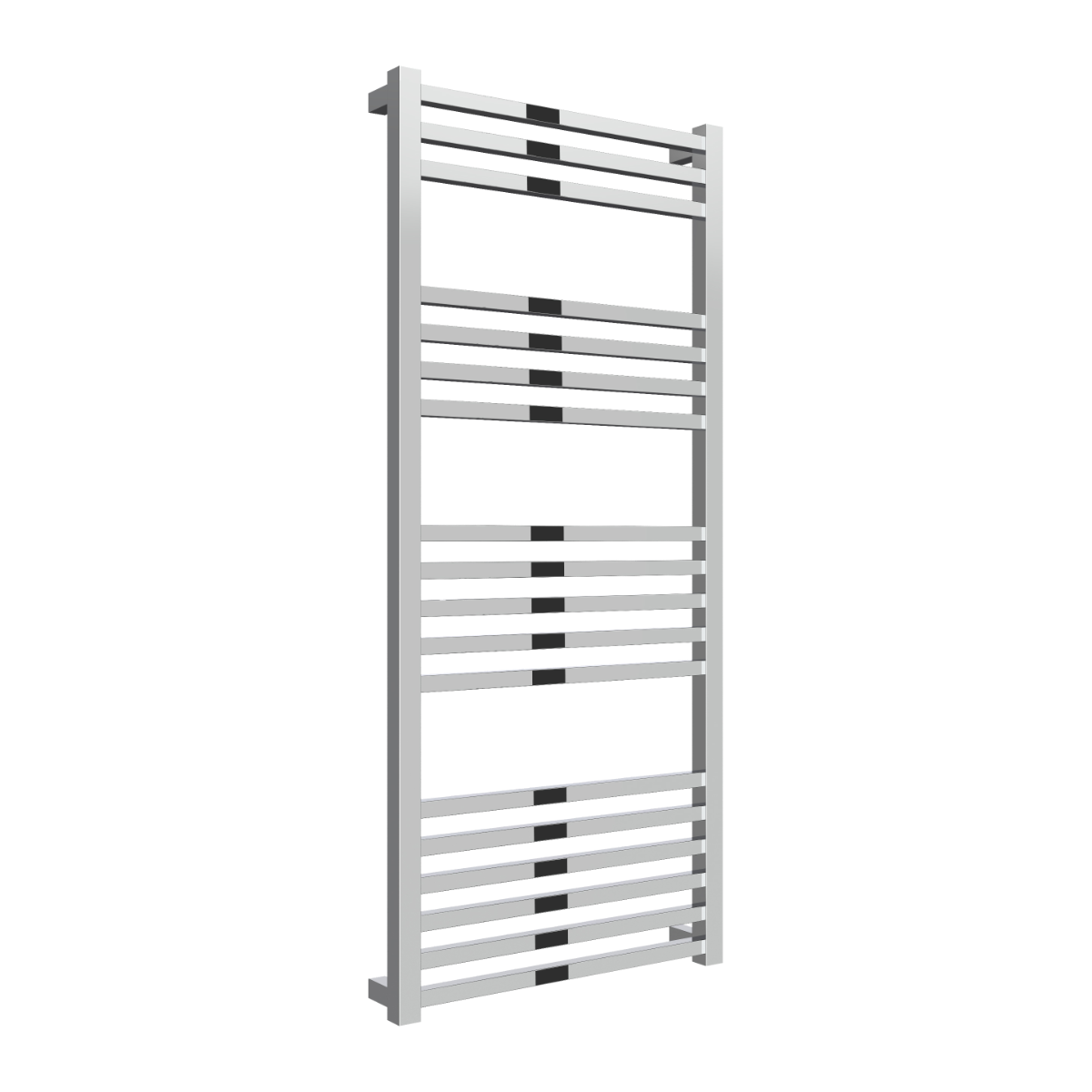 Reina Vasto Mild Steel Wall Mounted Heated Towel Rail Radiator Chrome